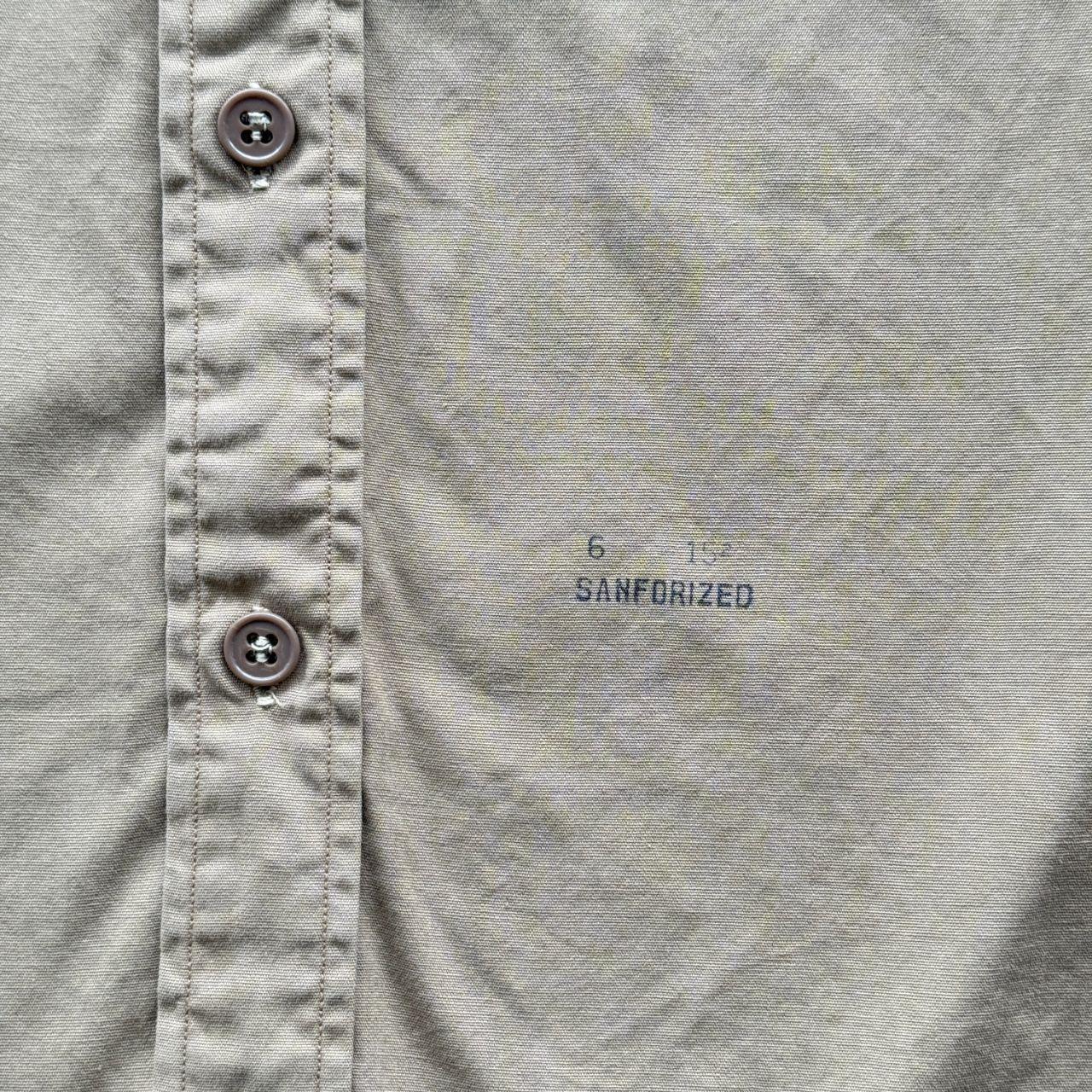 Cream US Army Sanforized 1950s Vintage Shirt - Small