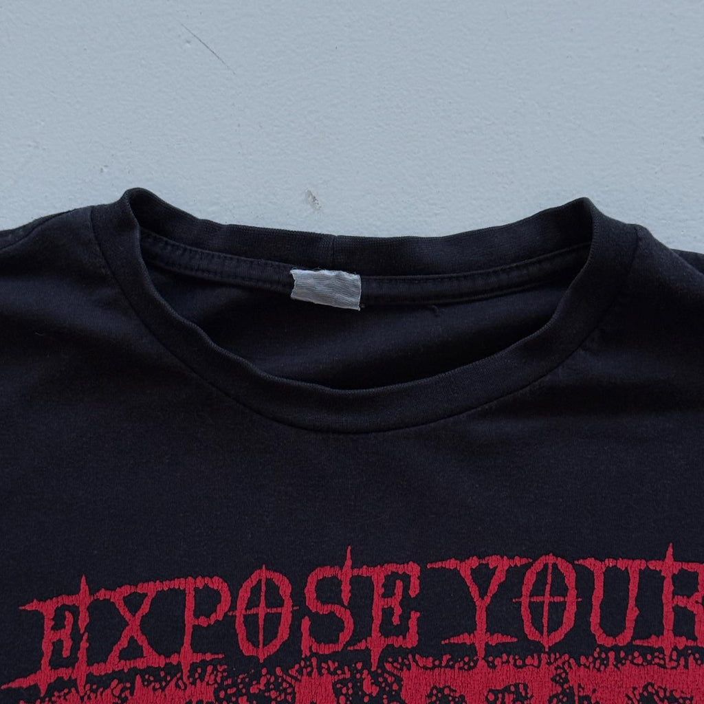 Black Expose Your Hate 00s Vintage Metal Graphic Band T-Shirt - Medium