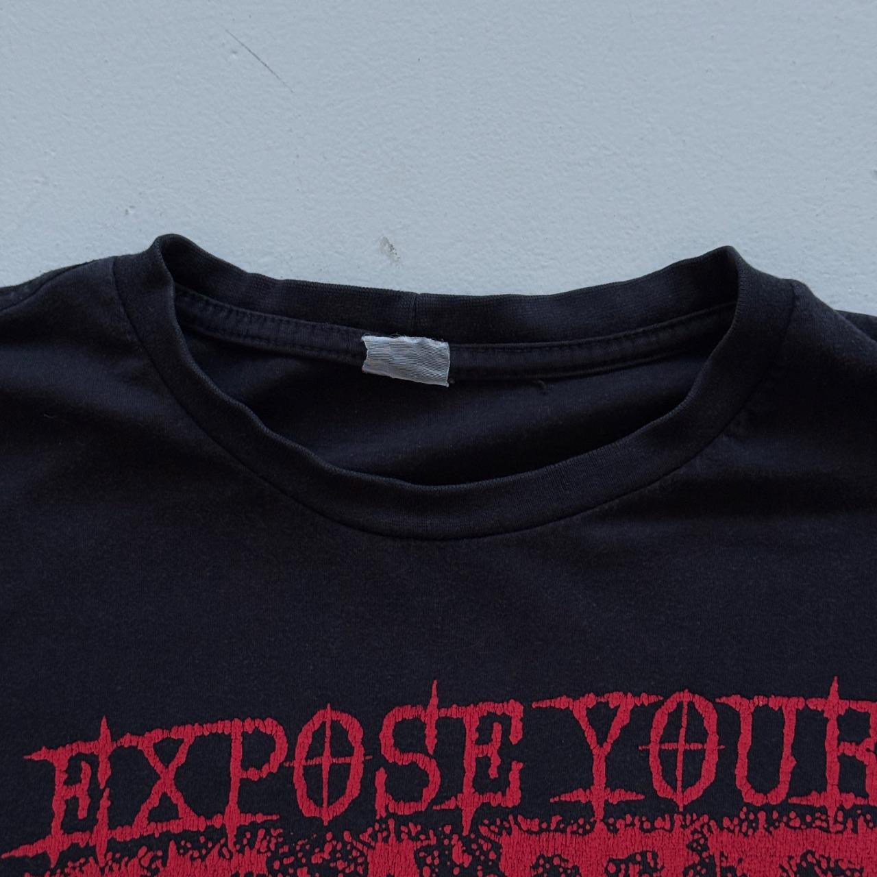 Black Expose Your Hate 00s Vintage Metal Graphic Band T-Shirt - Medium