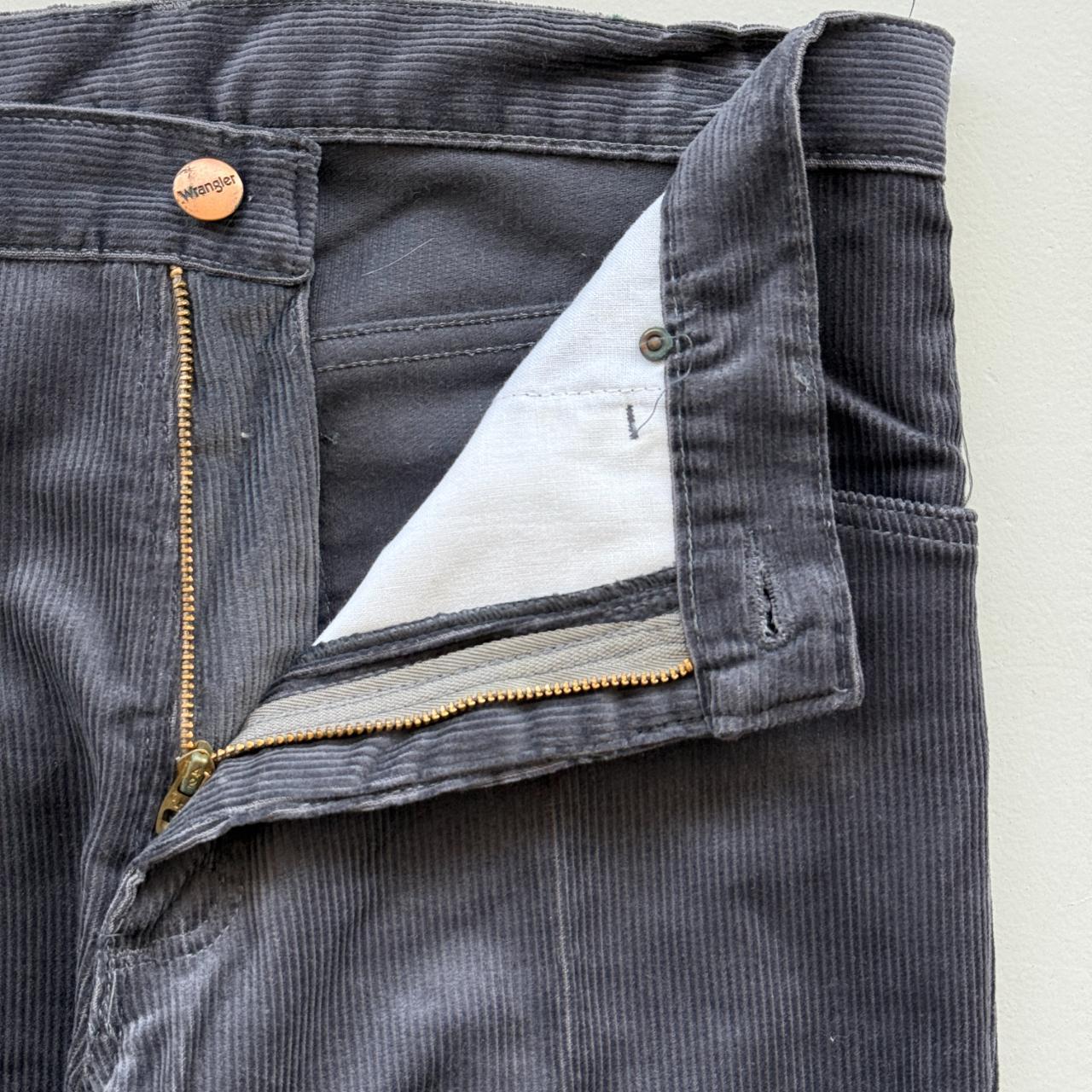 Grey Wrangler Corduroy 80's Vintage Boot Cut Jeans - 26” x 29”