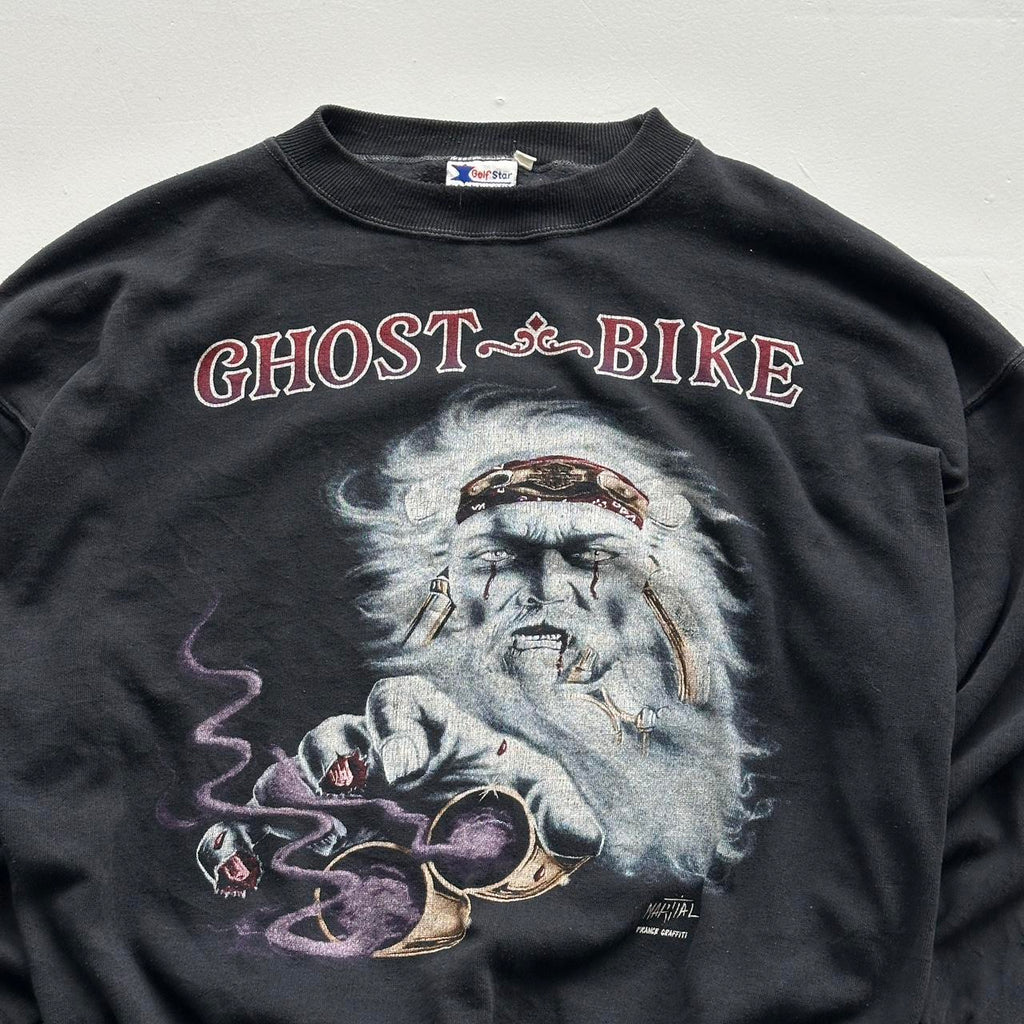 Black Ghost Bike Vintage Graphic Sweatshirt - Large