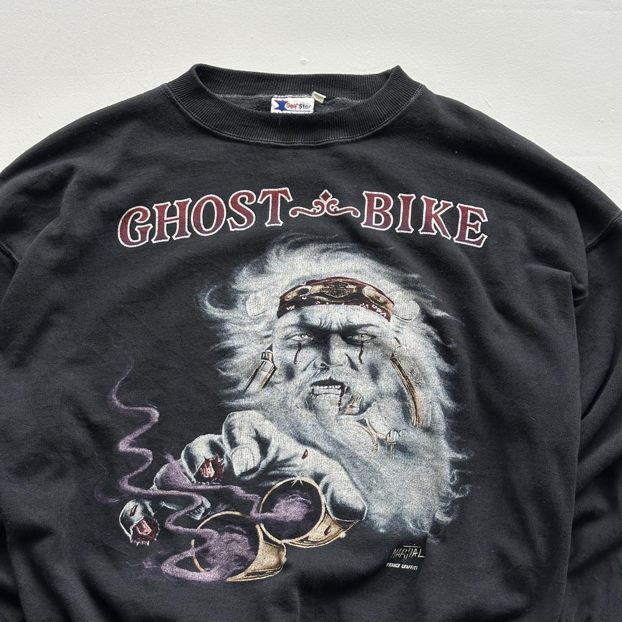 Black Ghost Bike Vintage Graphic Sweatshirt - Large