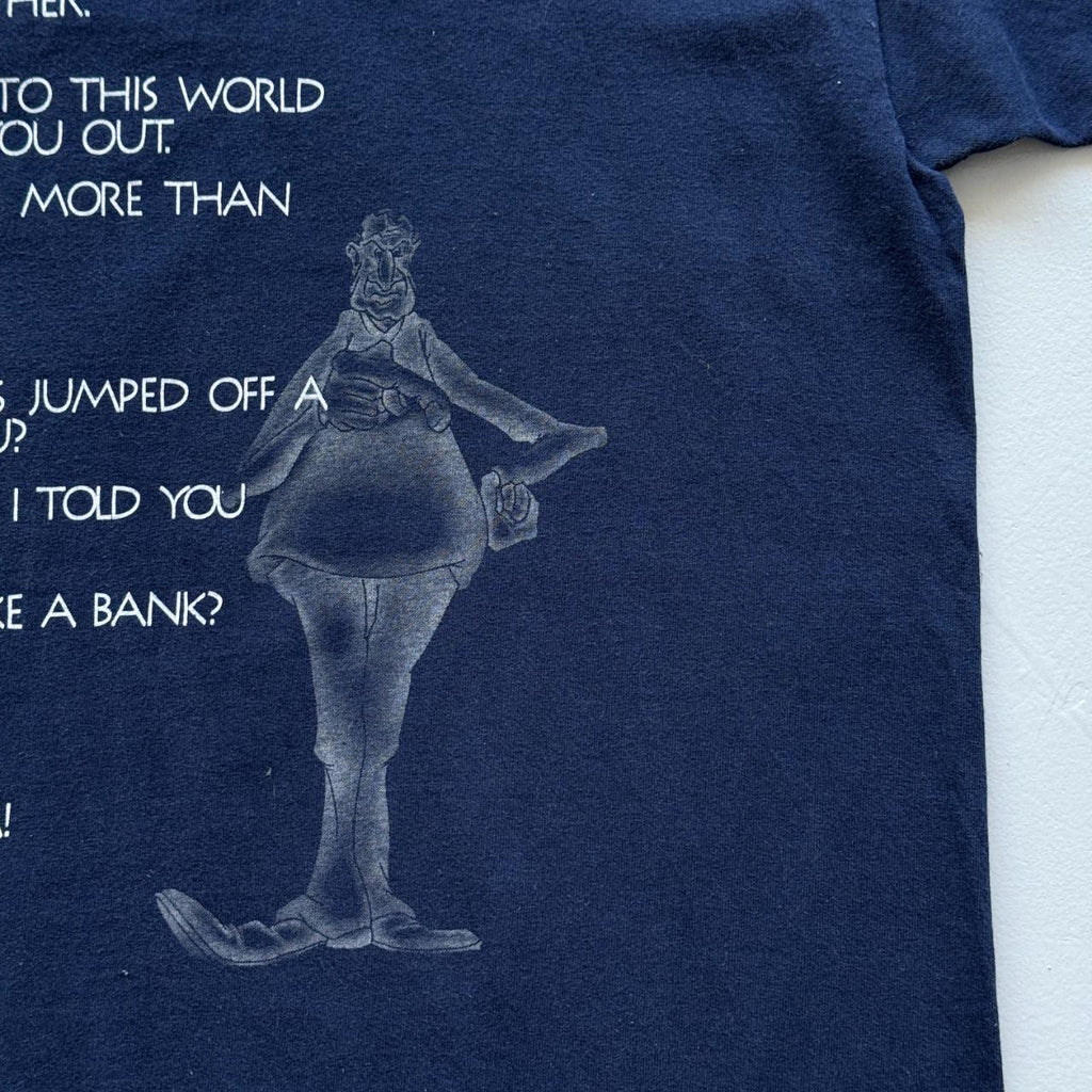 Navy Blue Dad Slogan Vintage 90s T-shirt - 2XL