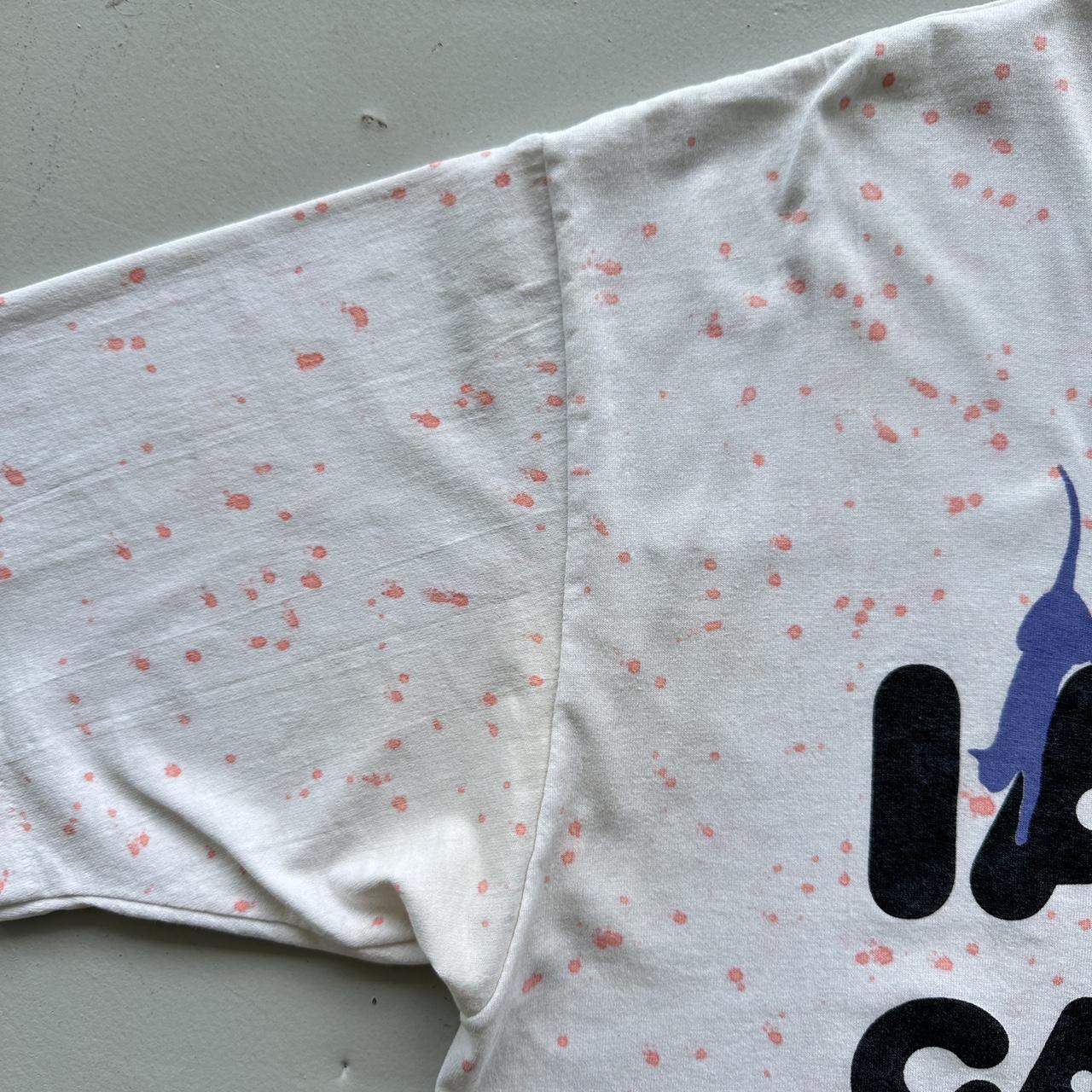 White IAMs Catfoood AOP Vintage T-shirt - XL