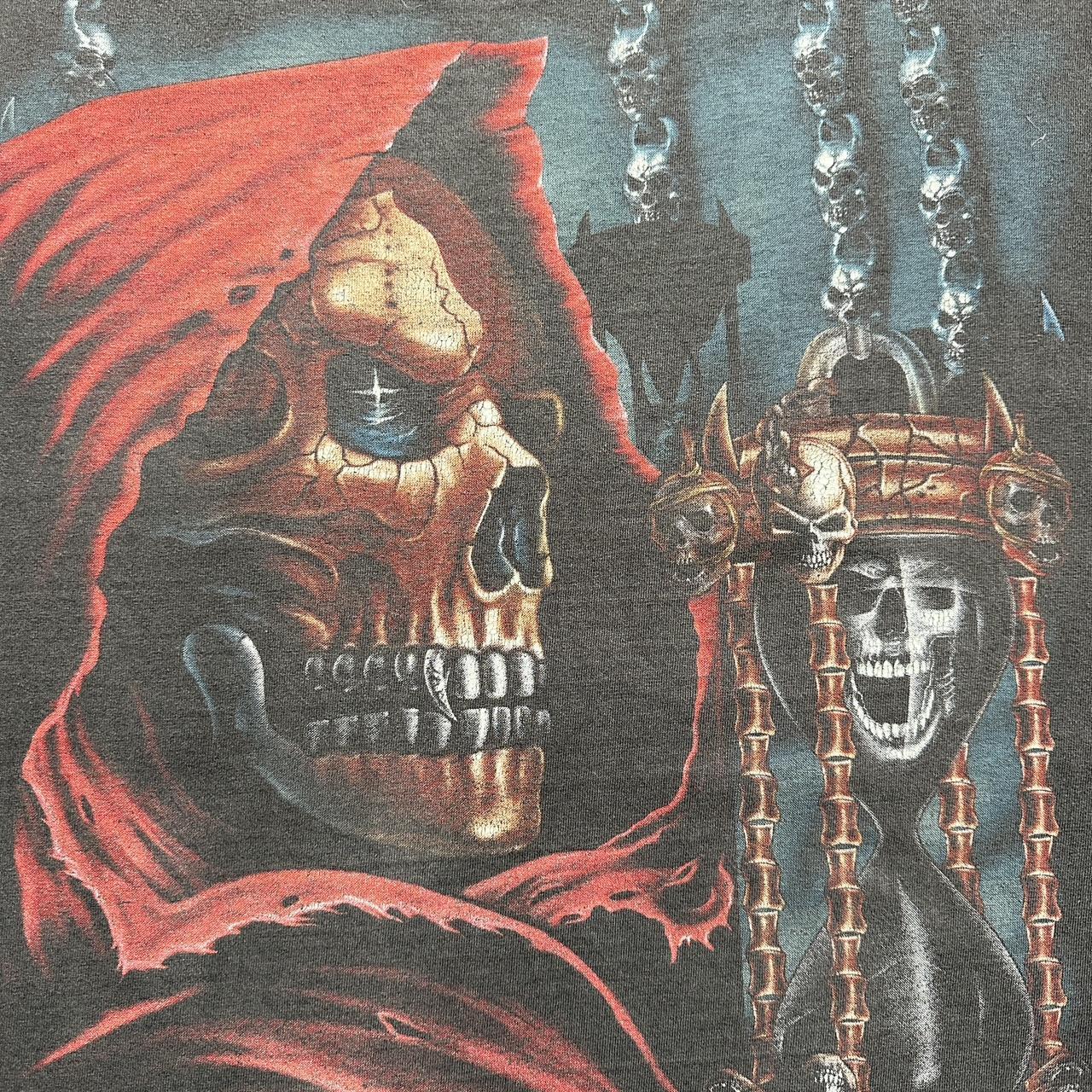 Faded Gothic Grim Reaper Vintage 90's Graphic T-shirt - XL