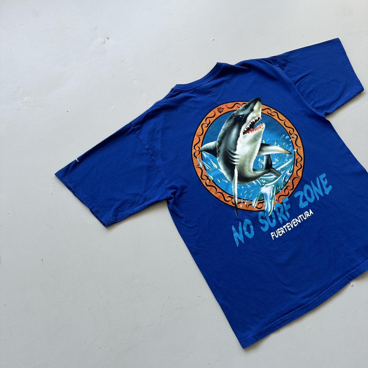 Blue No Surf Shark 00s T-shirt - XL