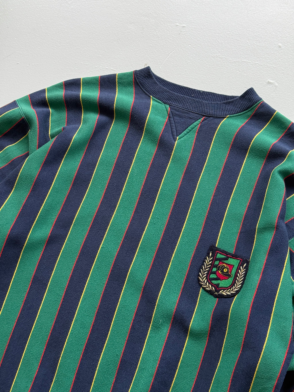 Daniel Hechter Paris Striped 80's Vintage Sweatshirt - Small