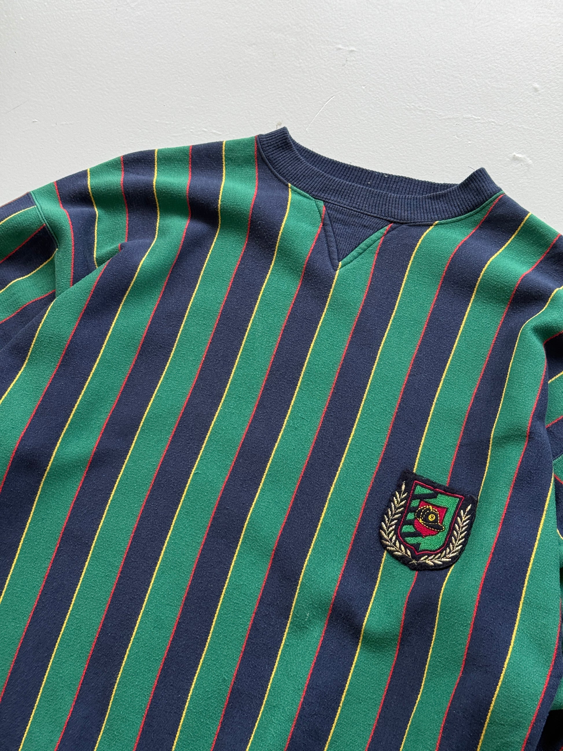 Daniel Hechter Paris Striped 80's Vintage Sweatshirt - Small