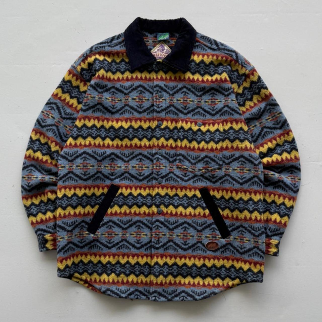 Geometric Pattern Mito 90’s Deadstock Over Shirt - XL