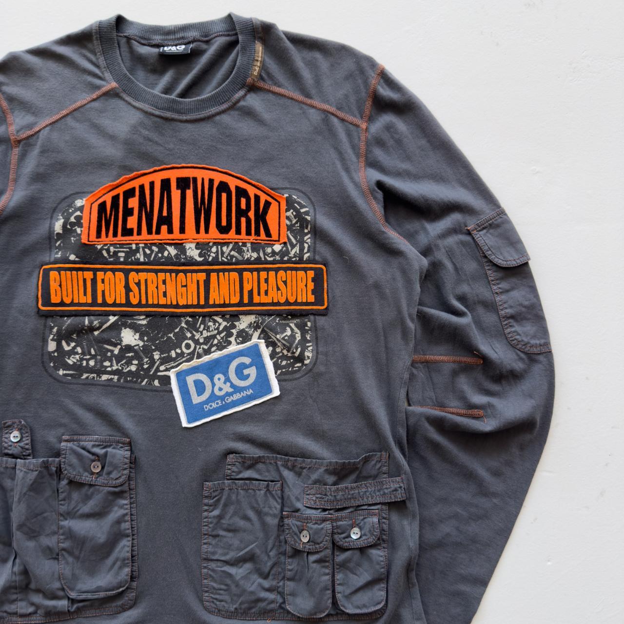Grey Dolce & Gabbana Rare 00's D&G Graphic Long Sleeve - XL