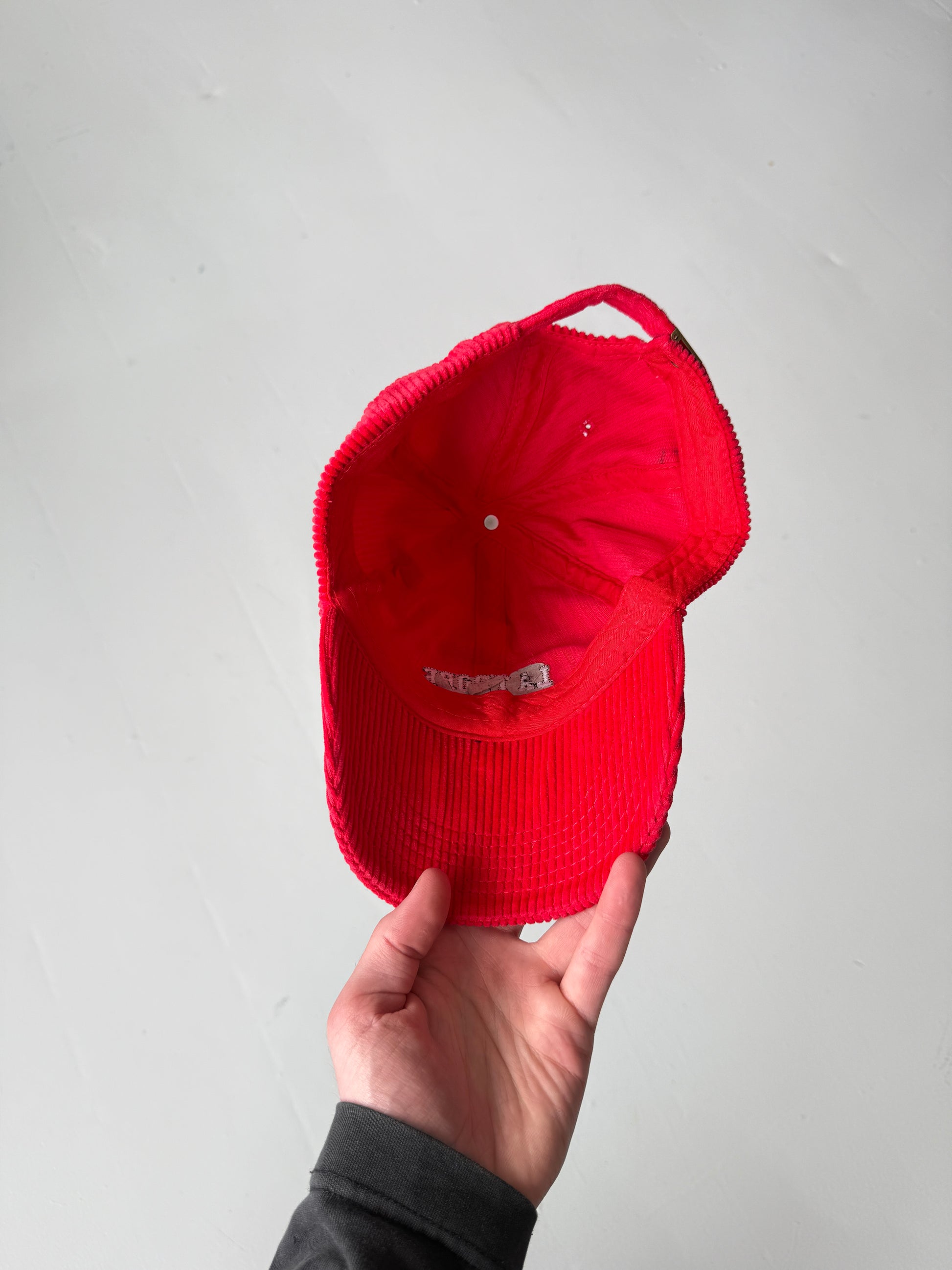 Red La Trobe University Vintage Corduroy SnapBack Trucker Cap
