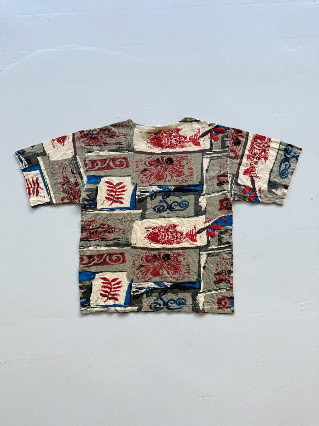 Saso All Over Print 90's Surfwear Vintage T-Shirt - XL