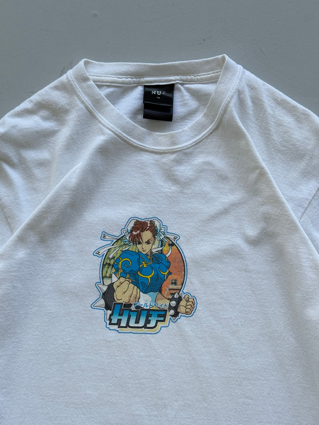 White HUF Skateboarding x Street Fighter Vintage Long Sleeve T-Shirt - Small