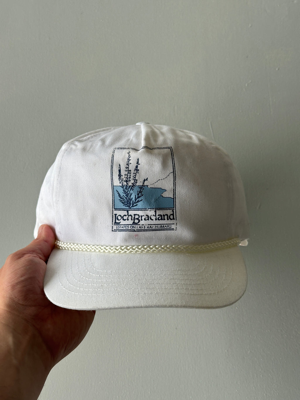 White LochBracland 90's Vintage SnapBack Trucker Cap