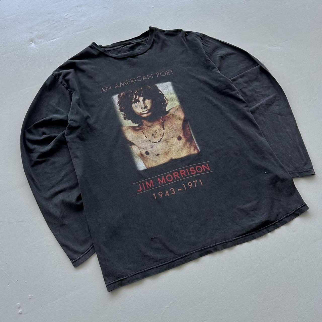 Black Vintage Jim Morrison The Doors 90s Long Sleeve T-shirt - Large