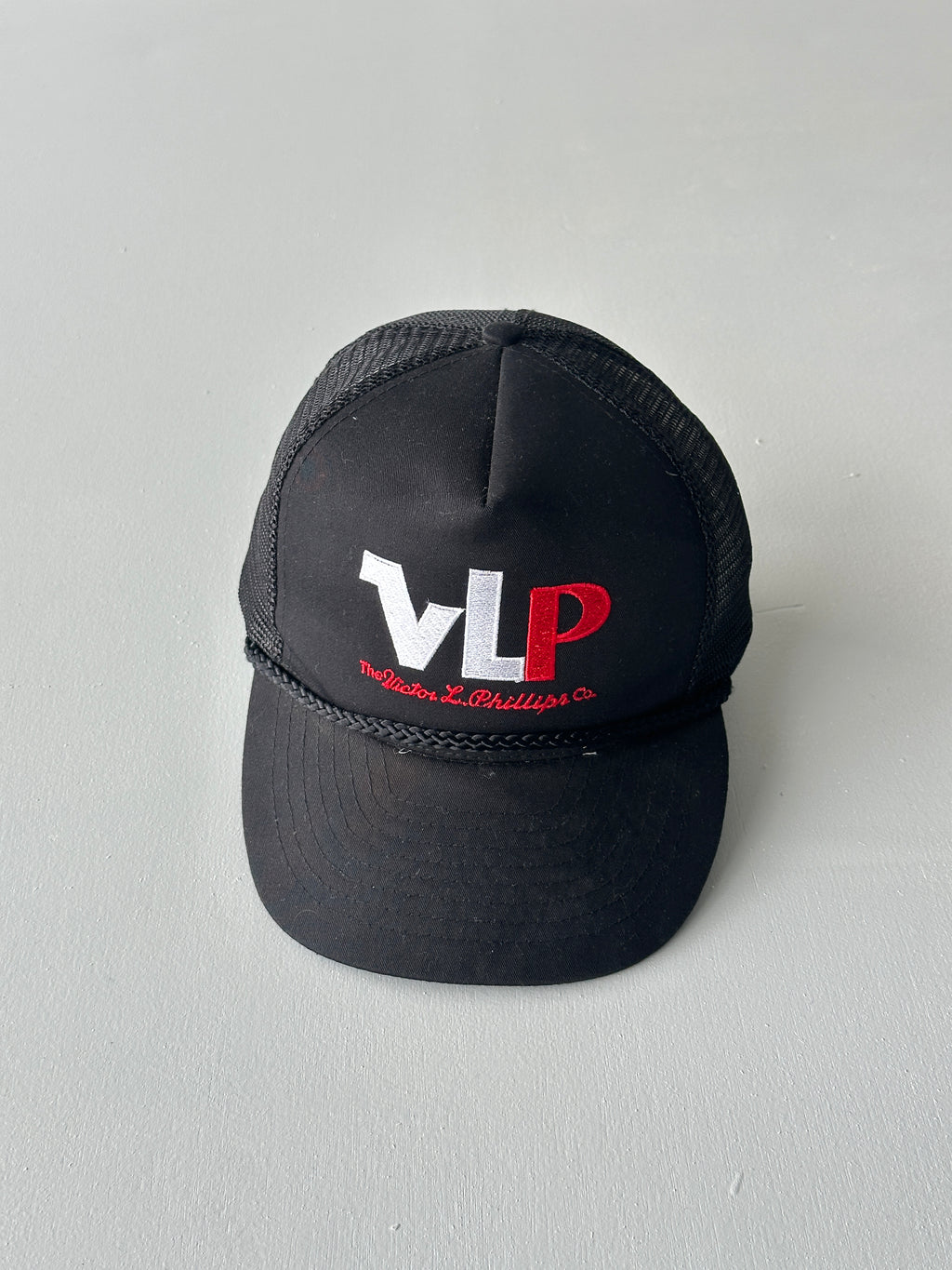 Black VLP Victor L. Phillips Co. 90's Vintage Mesh SnapBack Trucker Cap