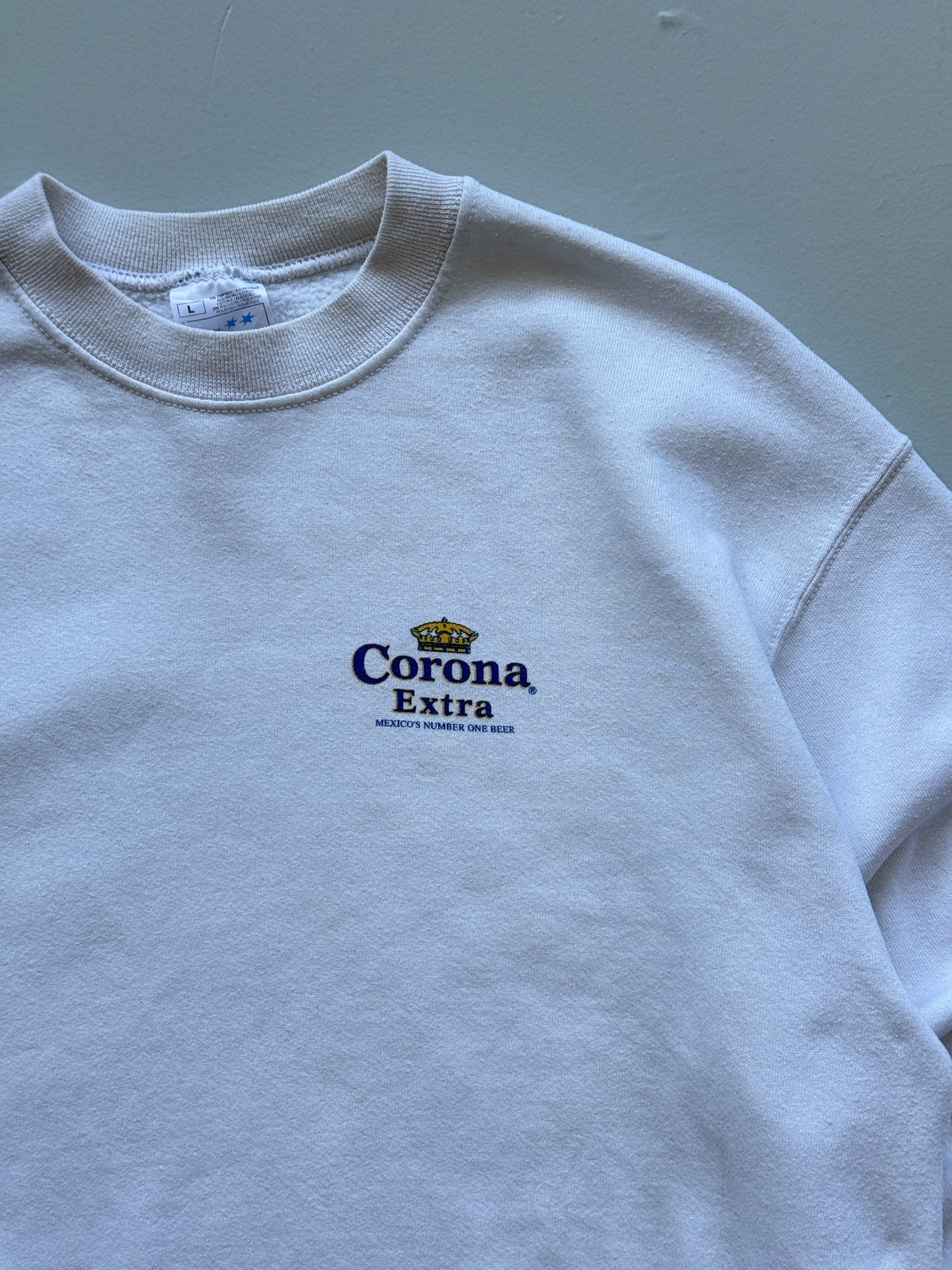 Corona Extra Coronight In The Snow 90's Vintage Graphic Sweatshirt - Medium