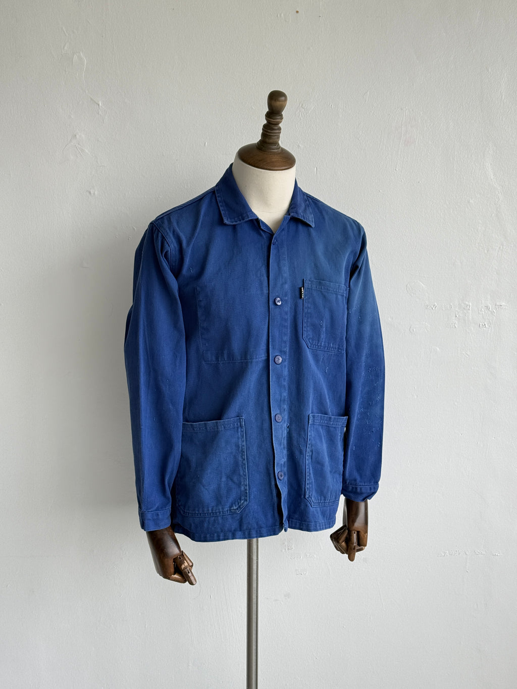Faded Blue LMA 2000's Vintage Workwear Chore Jacket CH443 - Small