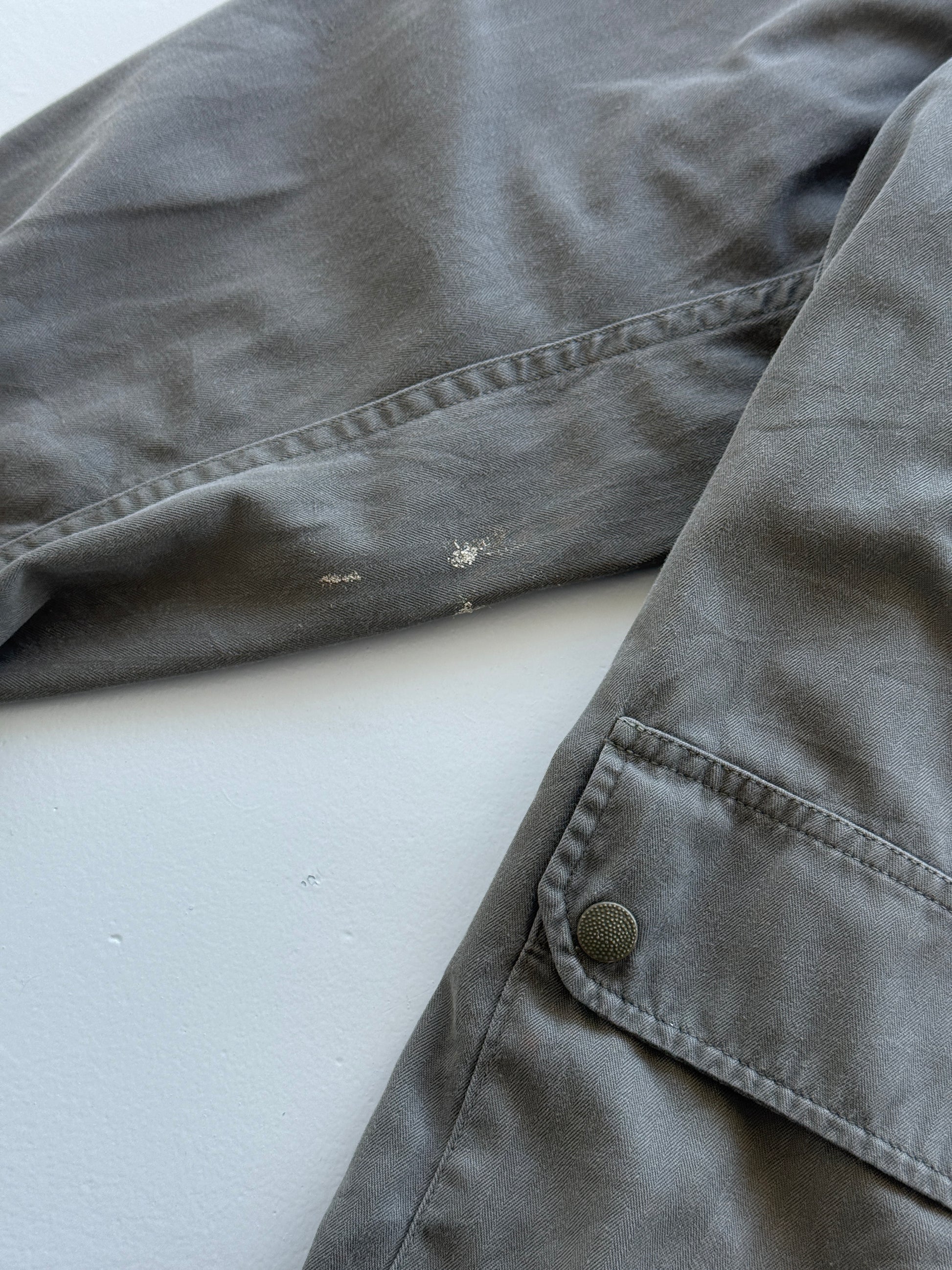 Green French Army Military 80's Vintage Field Jacket - Medium