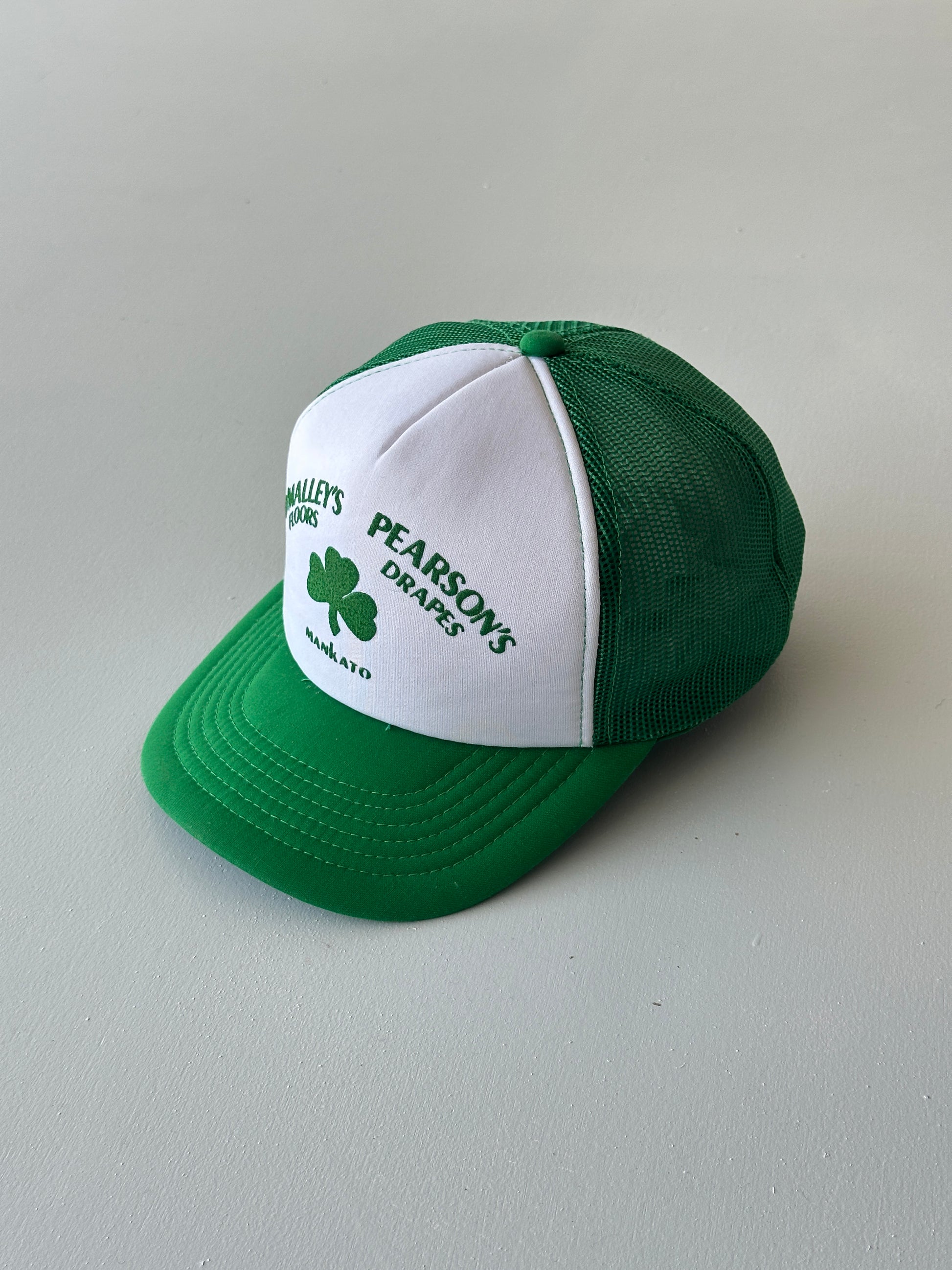 Green / White O'Malley's Vintage Foam & Mesh Snapack Trucker Cap