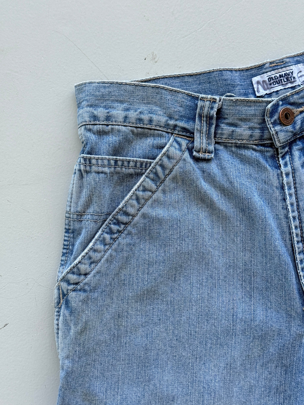 Light Blue Old Navy 00's Vintage Baggy Carpenter Denim Shorts - W30 x L11