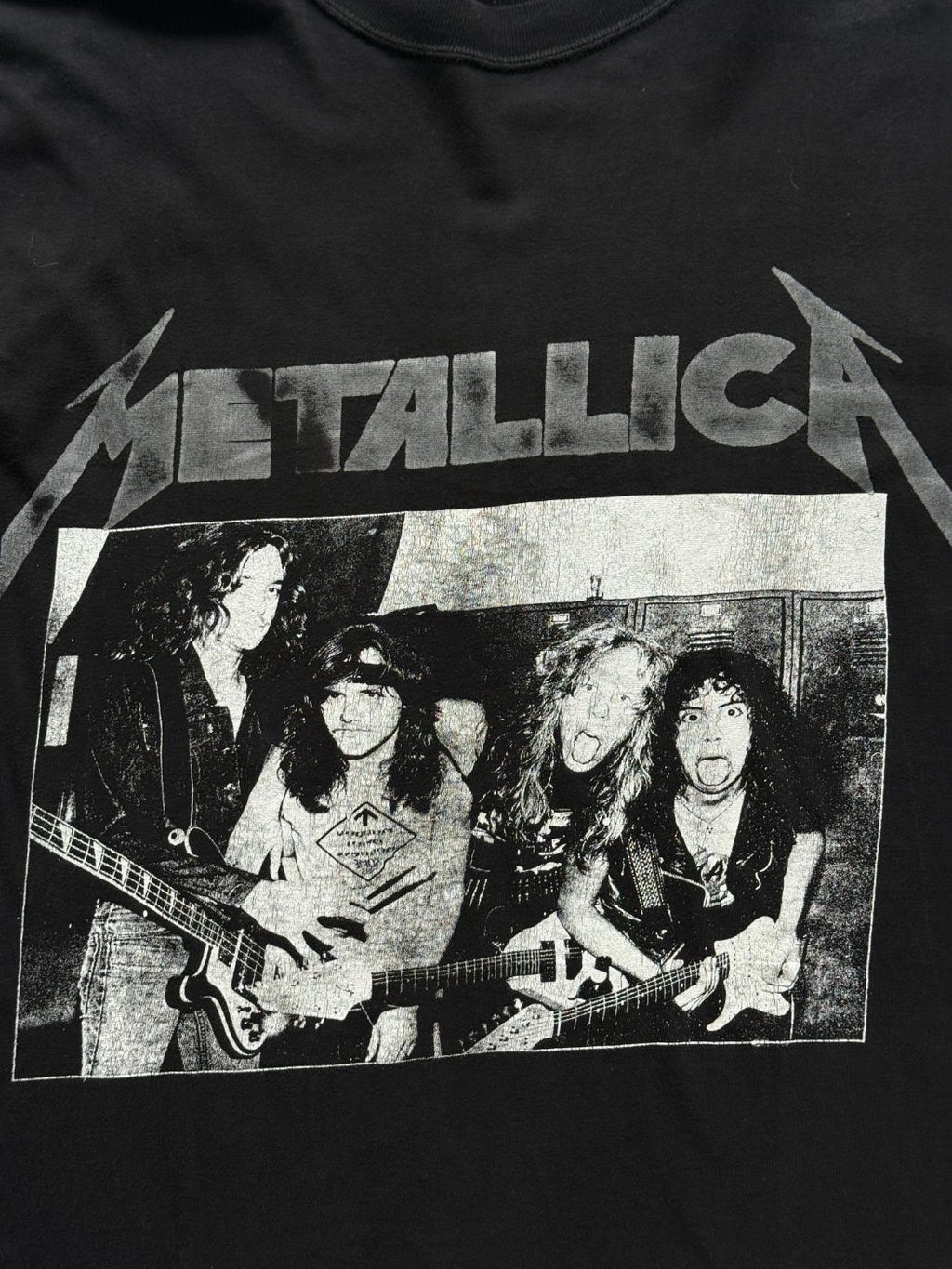 Metallica Band Photo 90's Vintage Graphic T-Shirt - Large