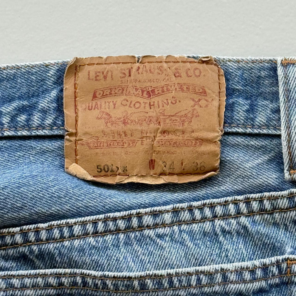 Blue Levi's Denim 501 90's Vintage Jeans - 31” x 32”