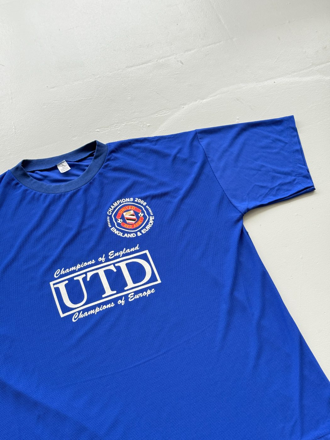 Manchester United Champions of England & Europe 2008 Vintage Football T-Shirt -