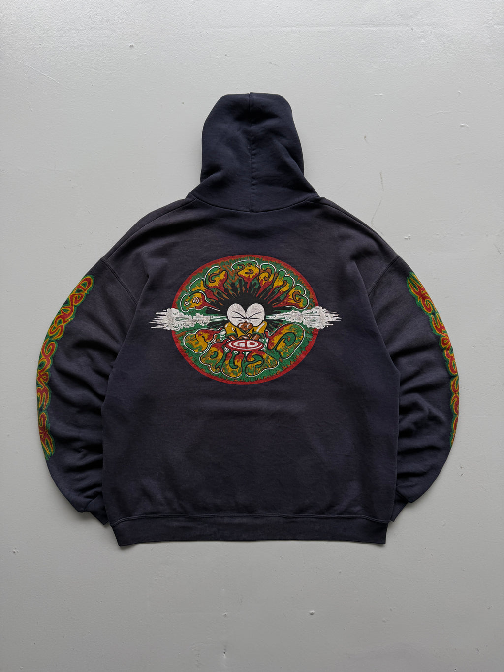 Big Bang Faded Graphic 90's Vintage Hoodie - XL
