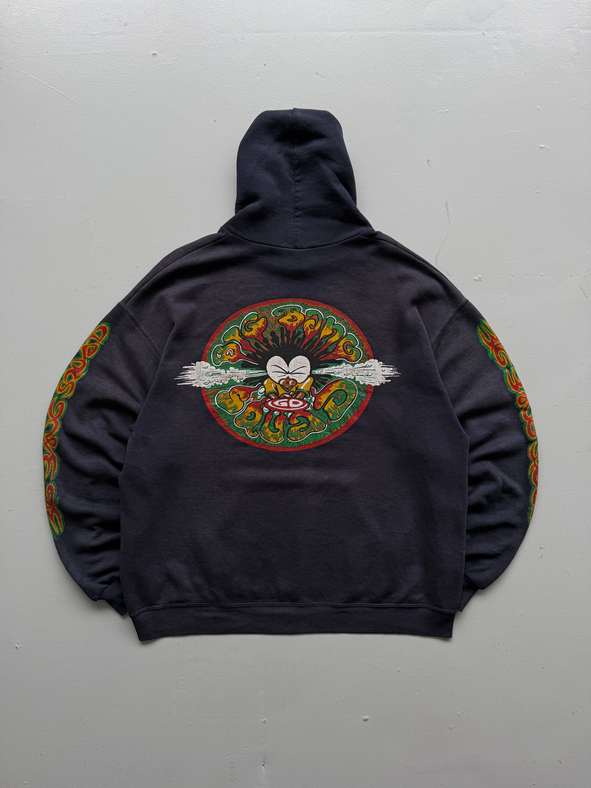 Big Bang Faded Graphic 90's Vintage Hoodie - XL