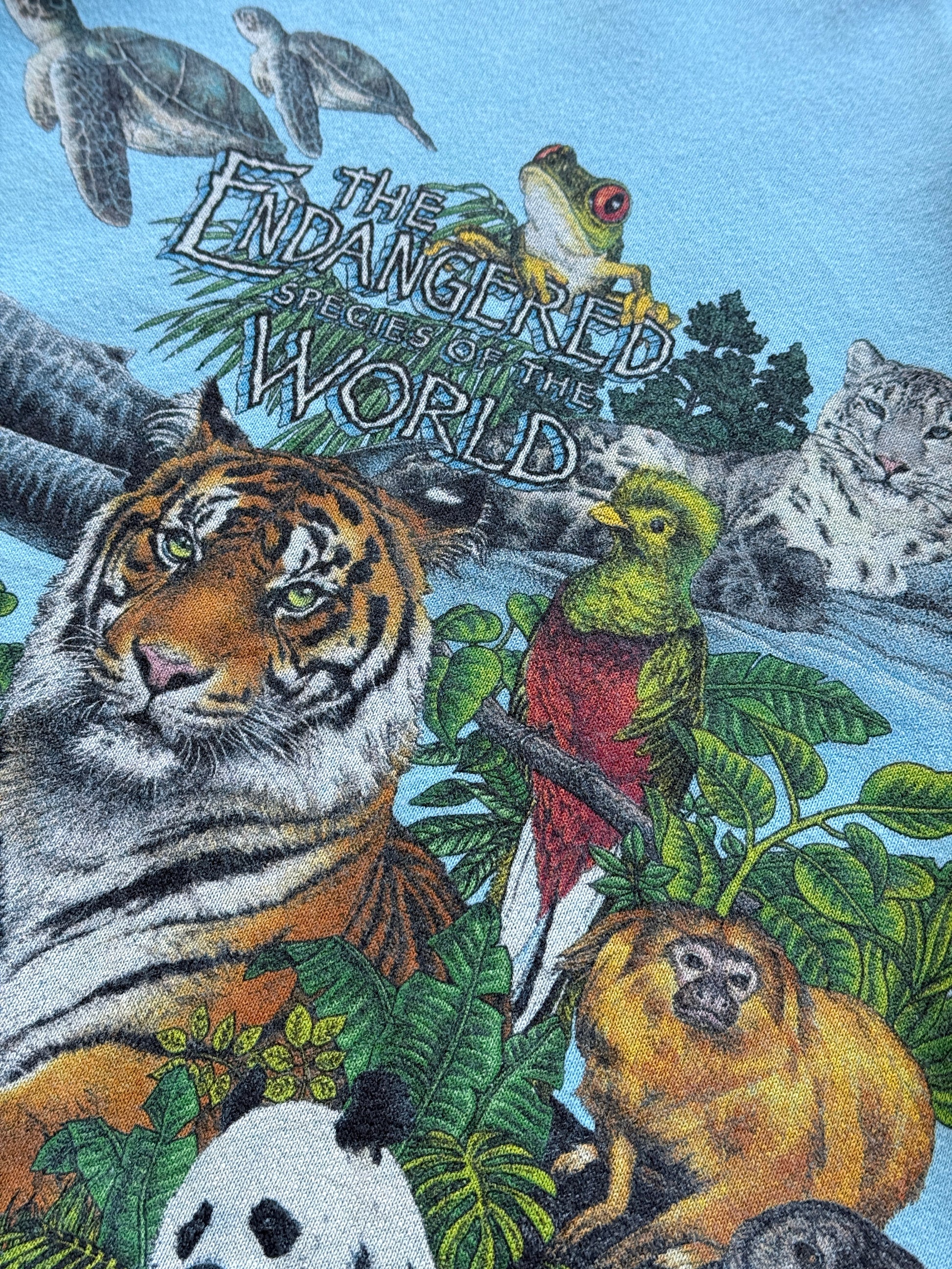 Blue Cincinnati Zoo 90's Vintage Animal Graphic Sweatshirt Jumper - Medium