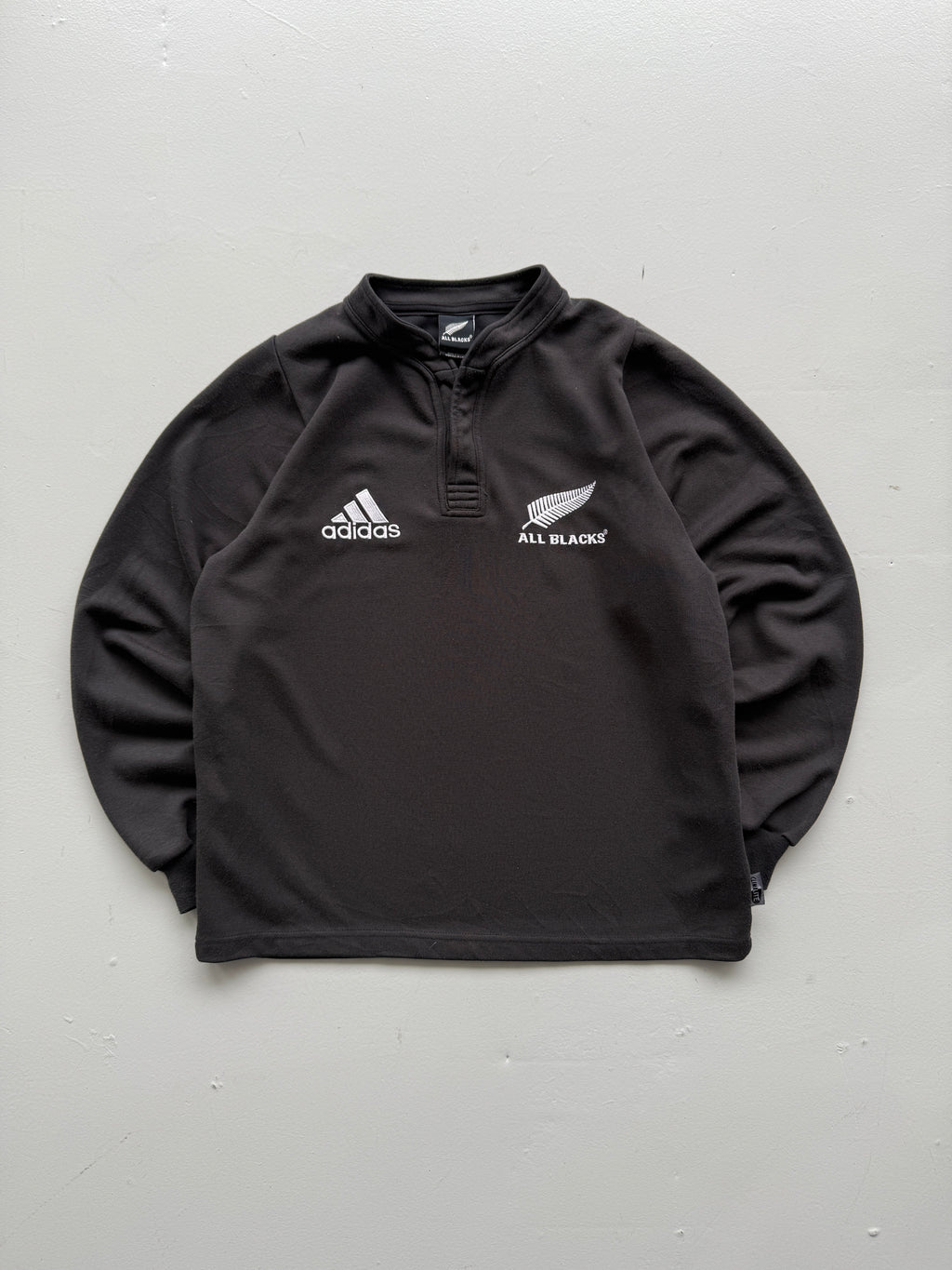 Adidas New Zealand 00's Vintage All Blacks Home Rugby Jersey - Small
