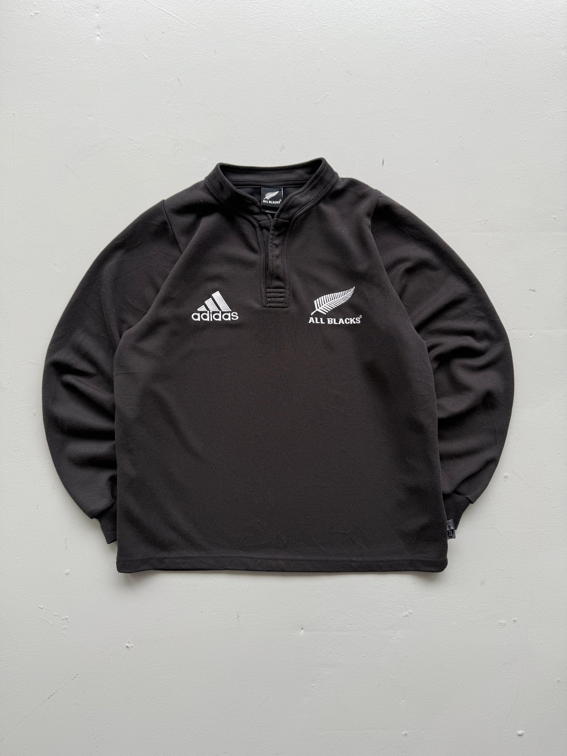 Adidas New Zealand 00's Vintage All Blacks Home Rugby Jersey - Small