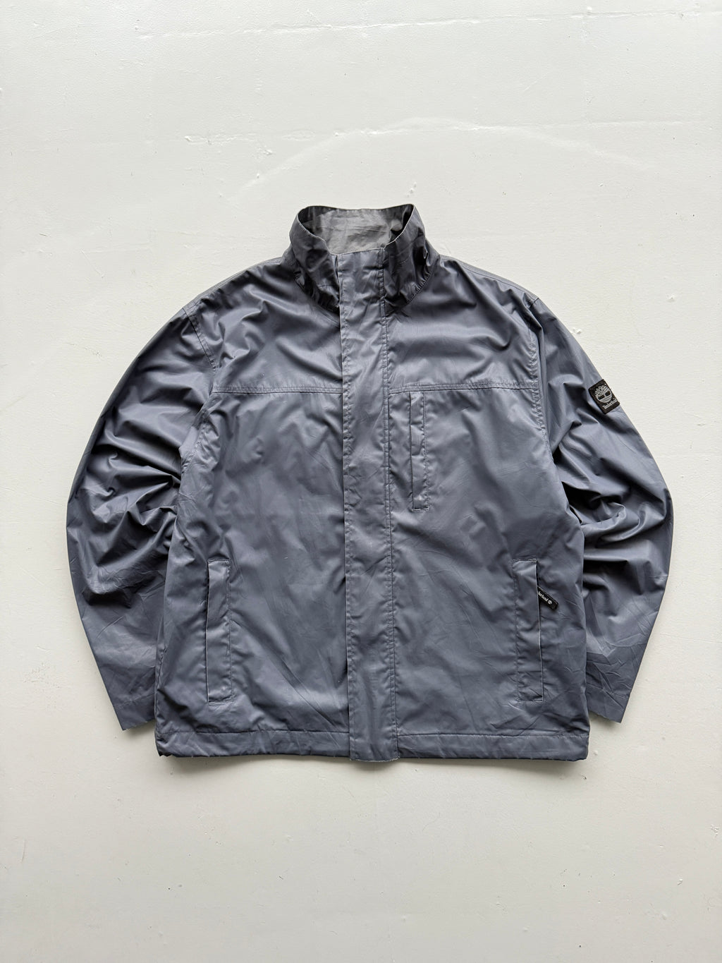 Grey Timberland 00's Vintage Lightweight Windbreaker Jacket - Medium