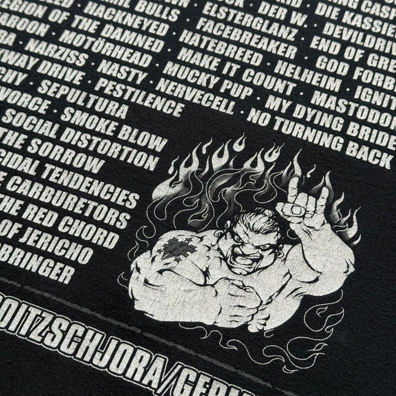 Black With Force Metal 00s Vintage Festival Graphic T-Shirt - Large