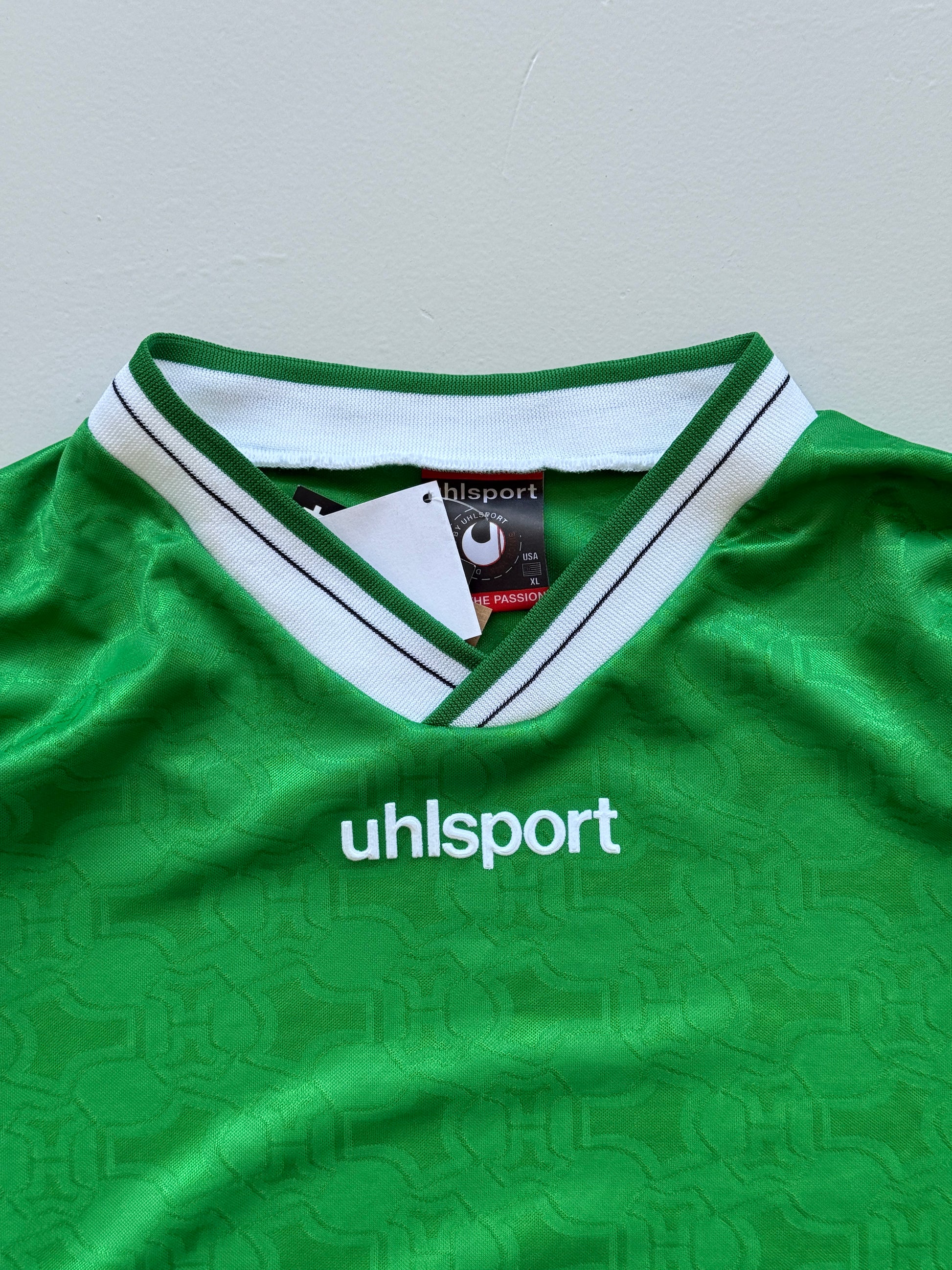 Uhlsport Green Long Sleeve 90's Vintage Goalkeeper Football Shirt - XL