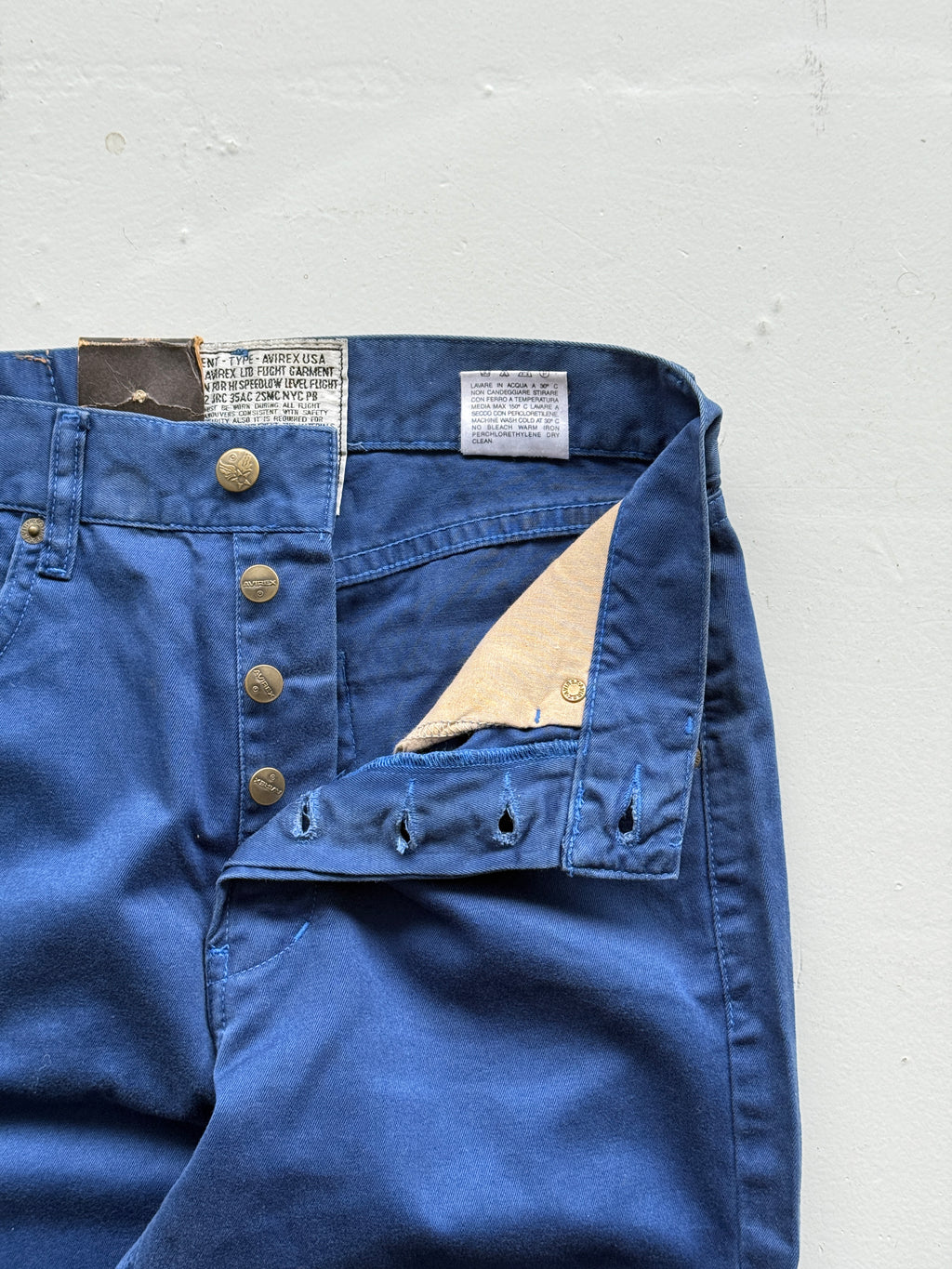 Blue Avirex Deadstock 00's Vintage High Waisted Jeans - W27 x L31.5