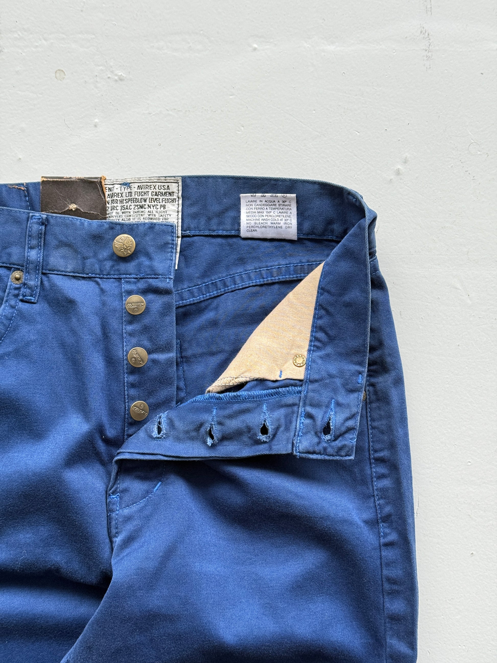 Blue Avirex Deadstock 00's Vintage High Waisted Jeans - W27 x L31.5