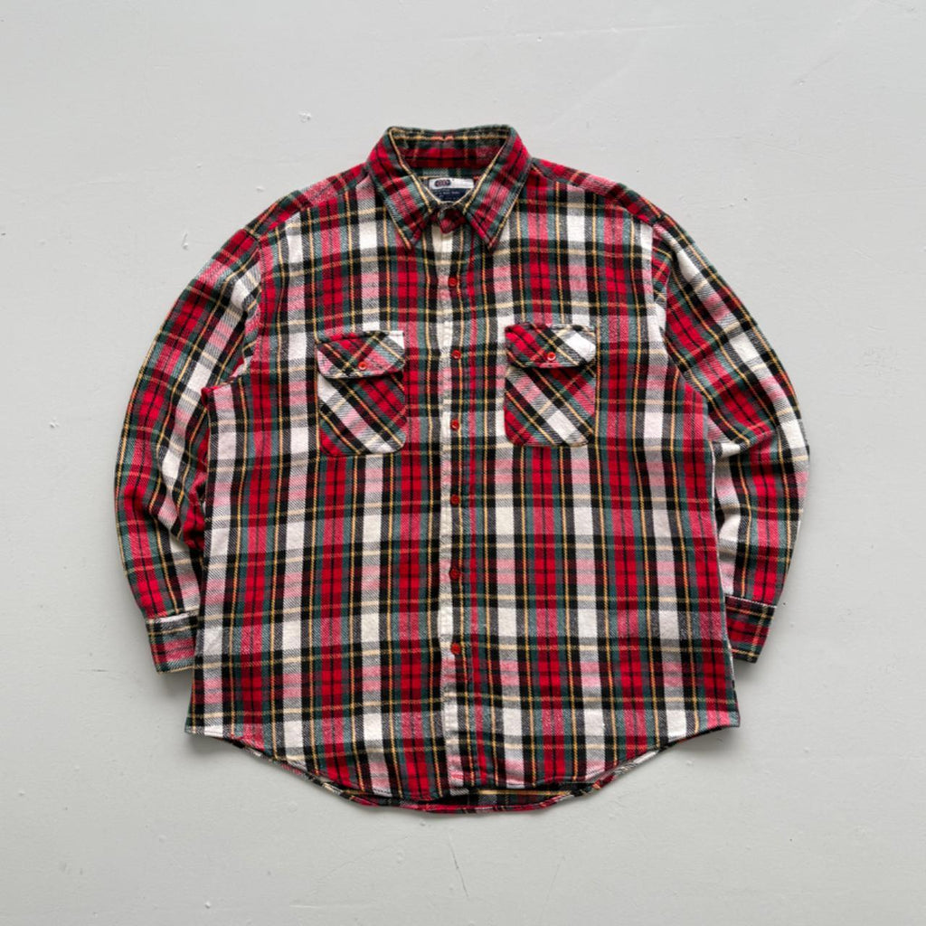 Tarten Checkered Long Sleeve 90s Vintage Flannel Shirt - XL