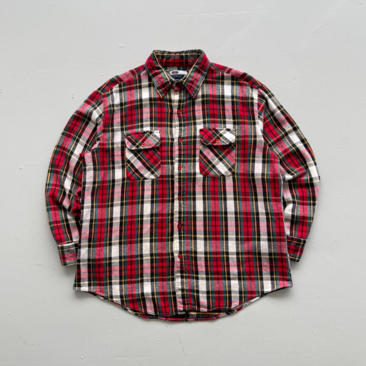 Tarten Checkered Long Sleeve 90s Vintage Flannel Shirt - XL