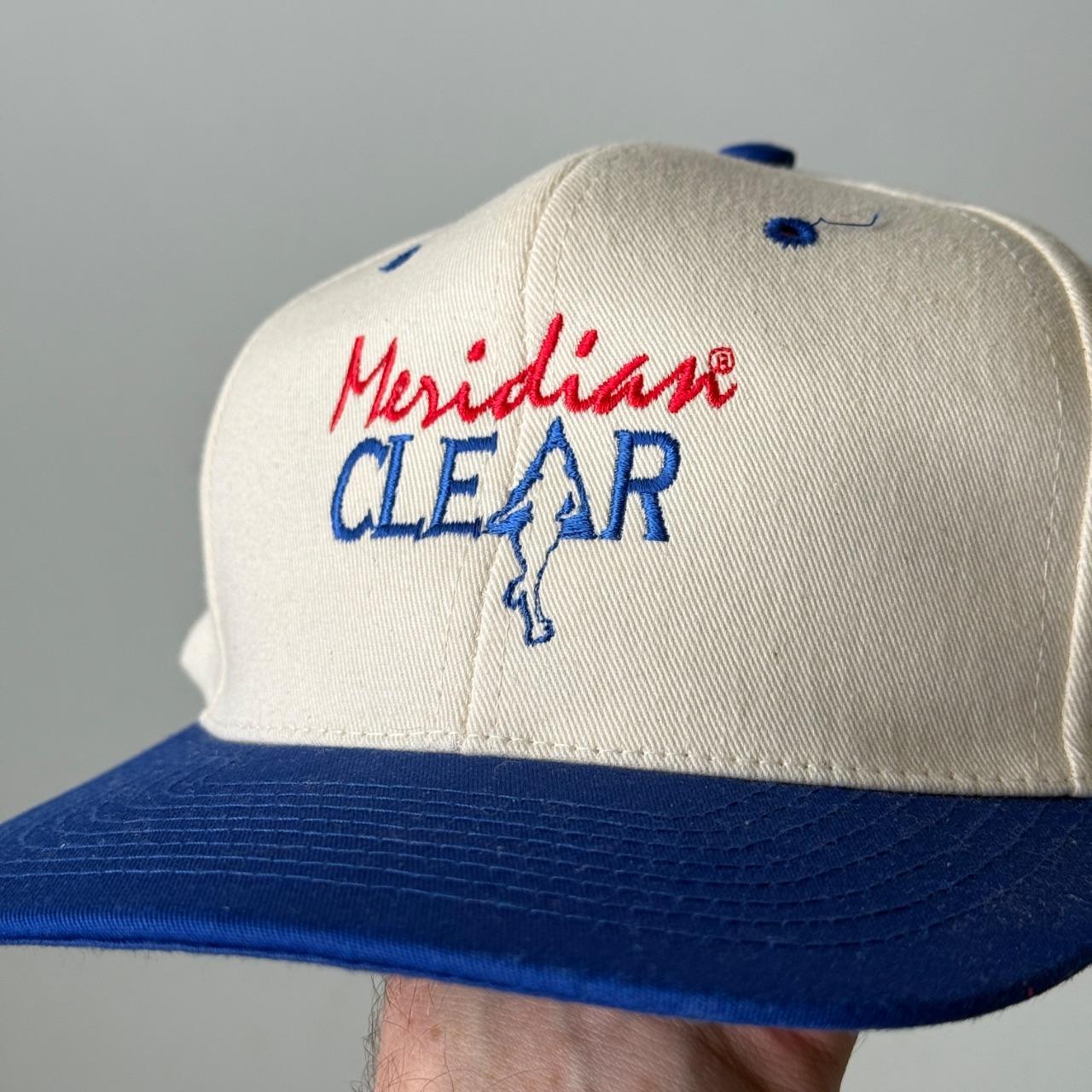Cream Blue Mesidian Clear Vintage Cotton SnapBack Trucker Cap