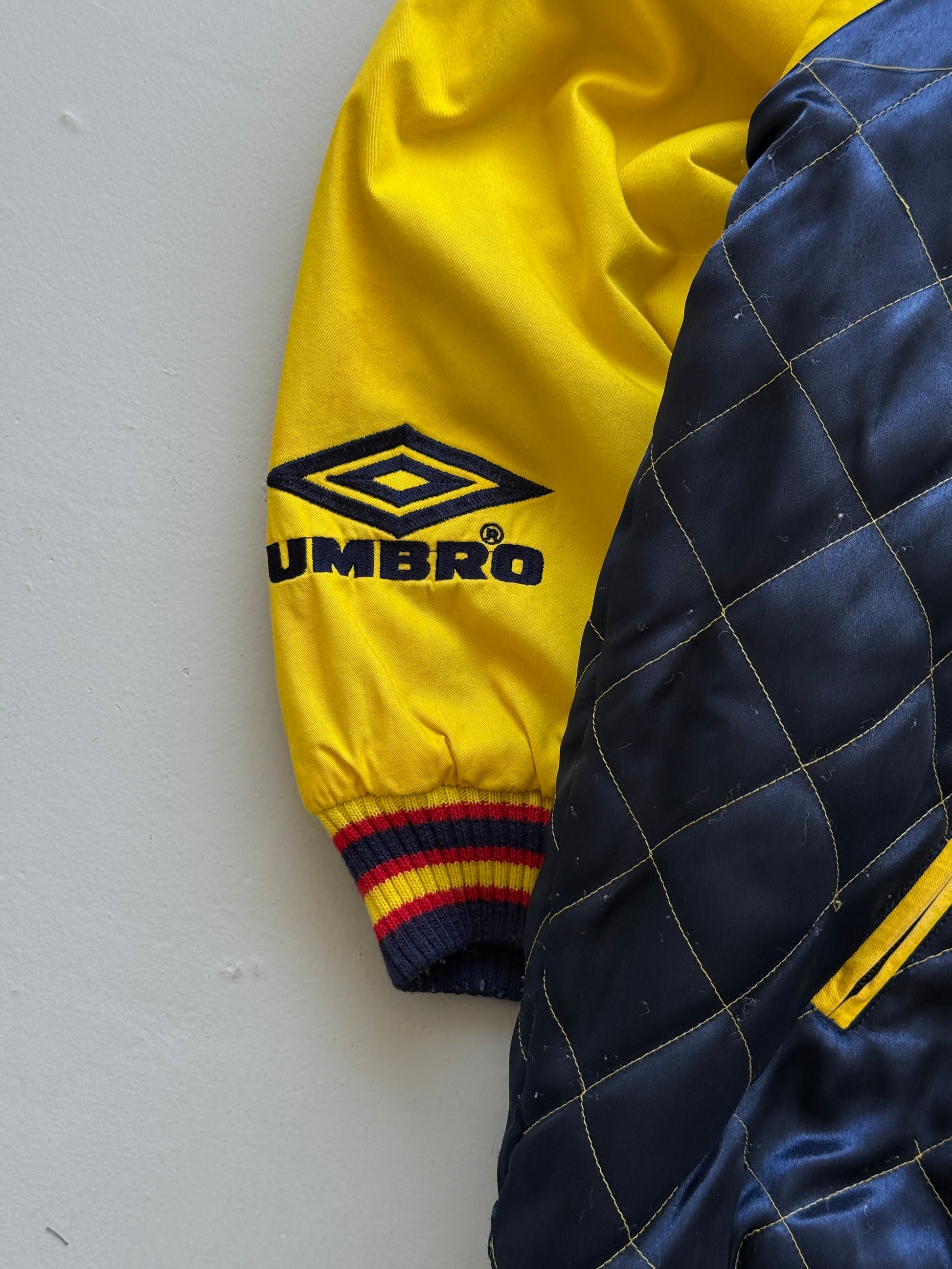 Umbro Scotland SFA 90's Vintage Quilted Bomber Jacket - XL