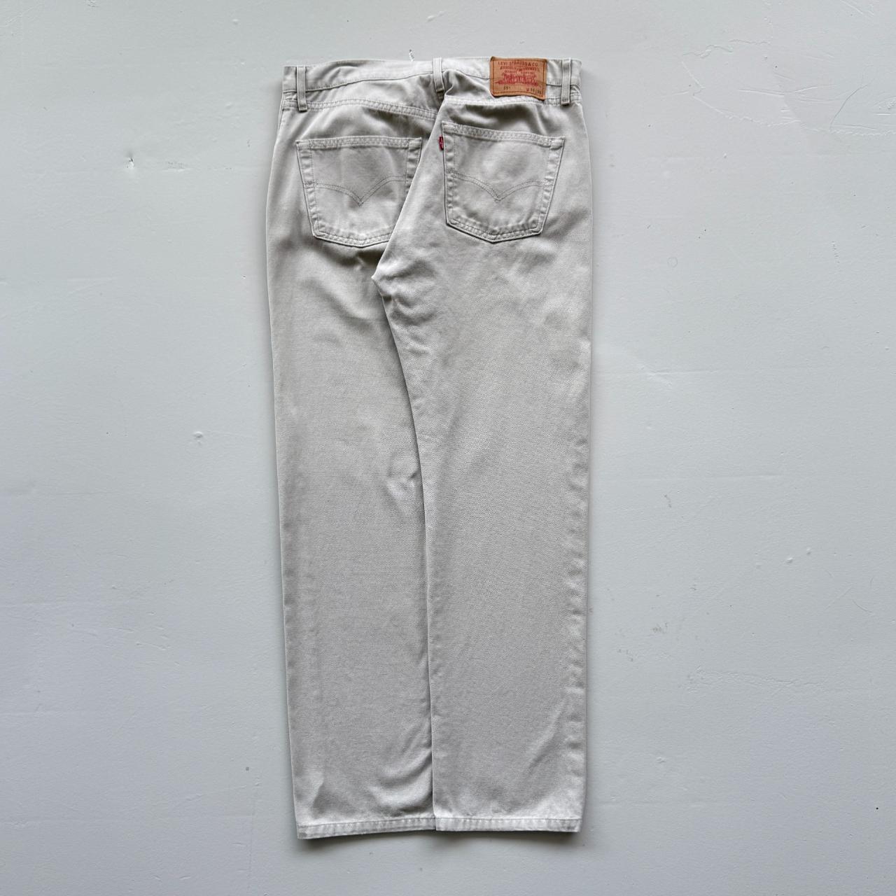 Stone Grey Levi's 551 Denim 90's Vintage Jeans - 35” x 32”