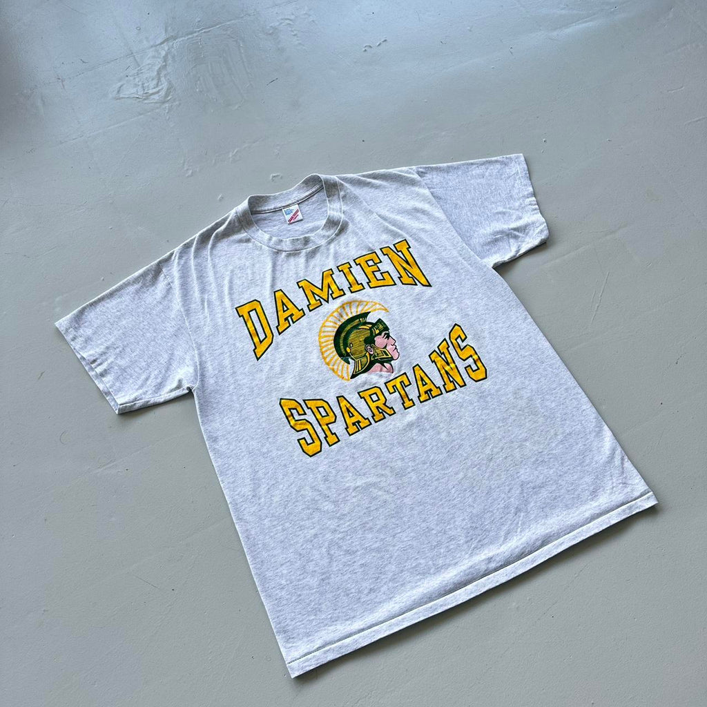 Grey Damien Spartans University Vintage 90's T-shirt - XL