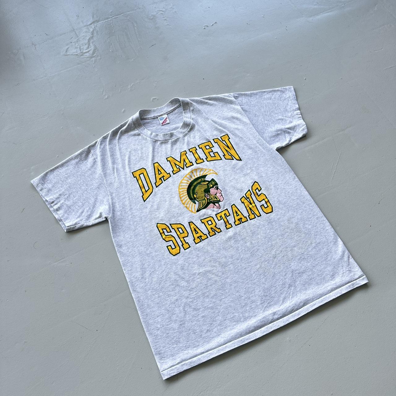 Grey Damien Spartans University Vintage 90's T-shirt - XL