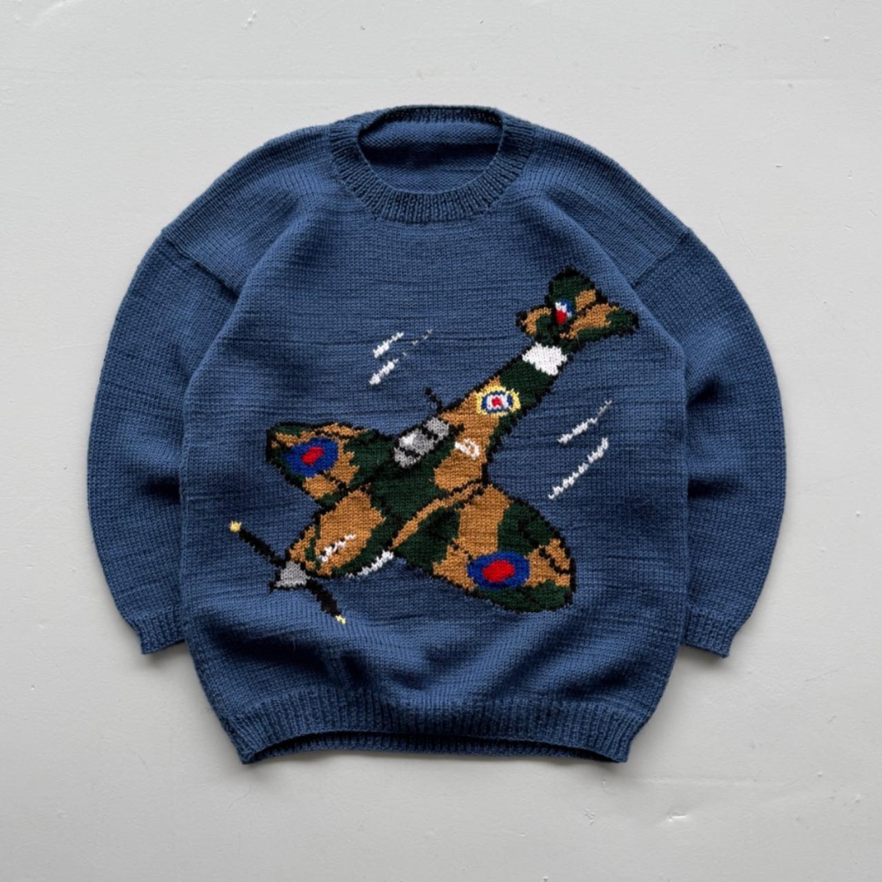 Blue Spitfire 80s Vintage Heavy Knit Jumper - Large