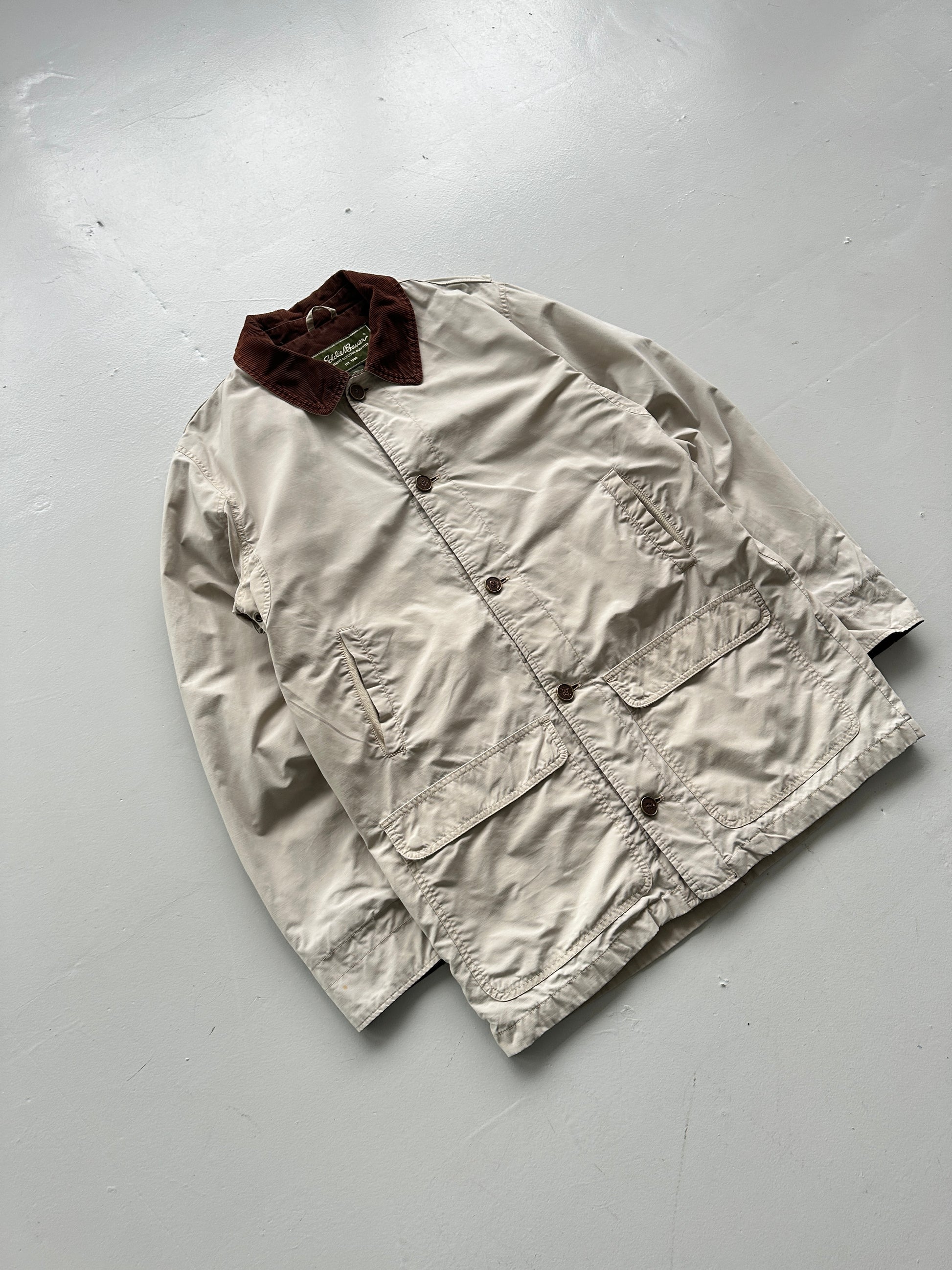Eddie Bauer 90's Vintage Barn Jacket Cream / Sandstone - Large