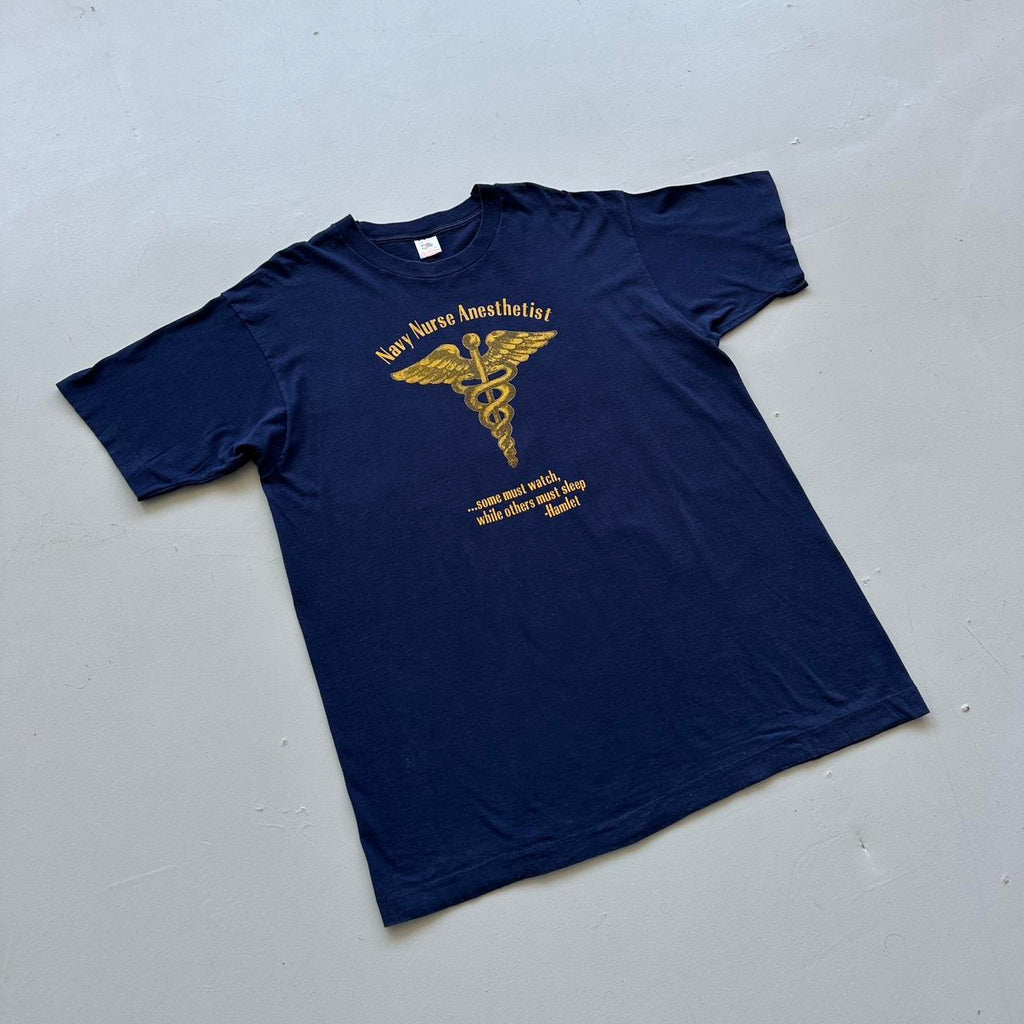 Navy Anesthetist Vintage 90's T-shirt - XL