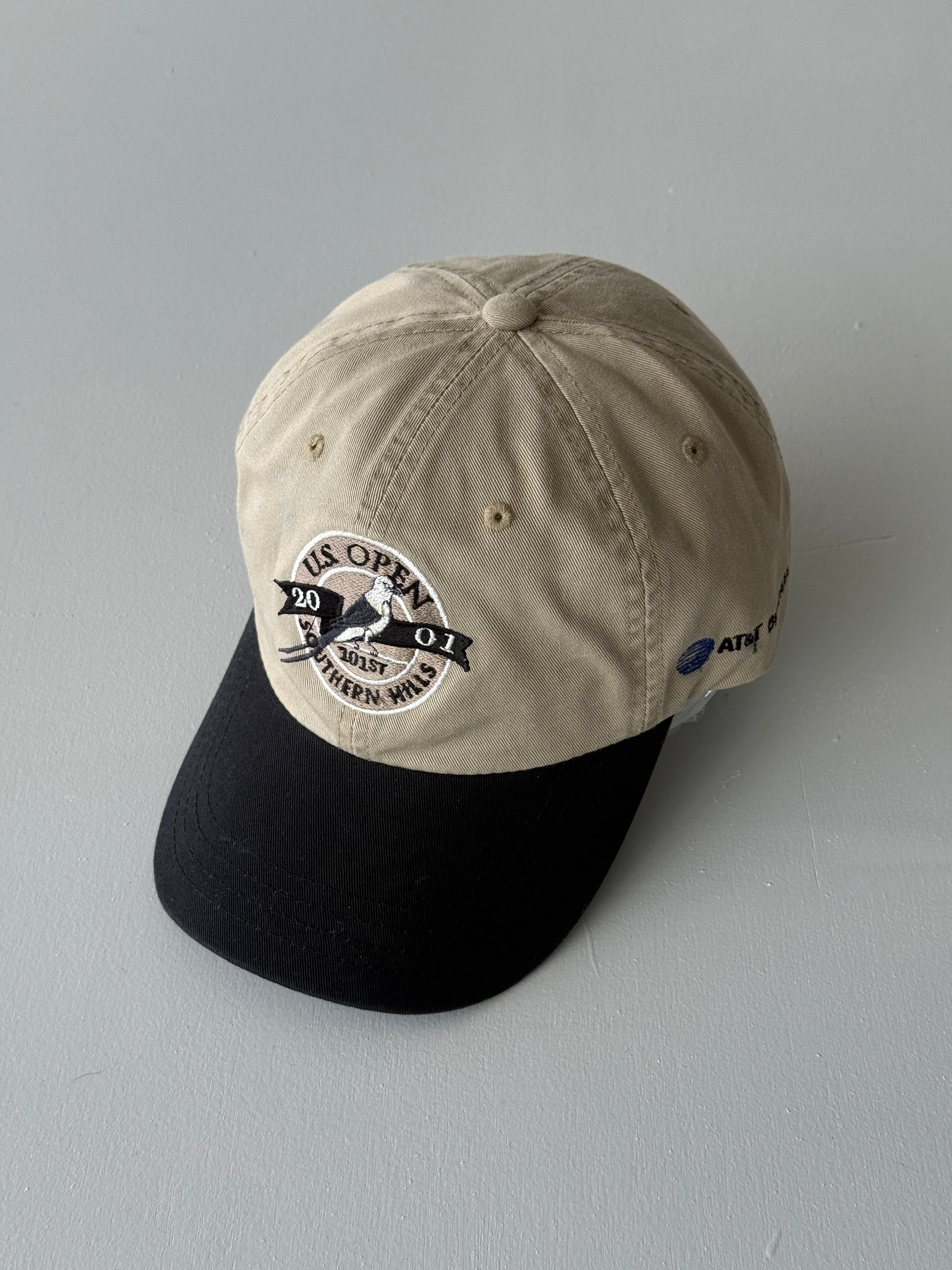 Khaki / Black US Open Golf 2001 Southern Hills Vintage Strapback Cap