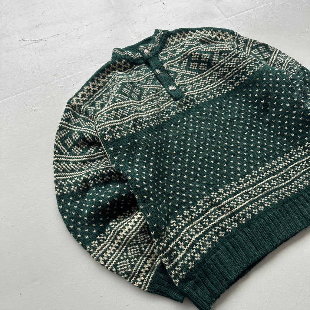Green Tommy Hilfiger 90s Chunky Knit Jumper - Large